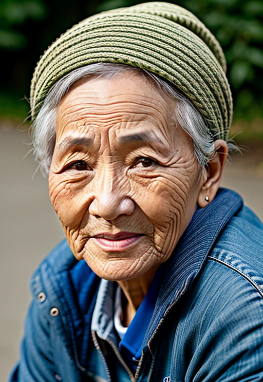 1 woman, close-up, mi xup, wrinkles, medium skin tone, dark background, casual outfit, RAW photo, (high detailed skin:1.2), 8k uhd, dslr, soft lighting, high quality, film grain, Fujifilm XT3