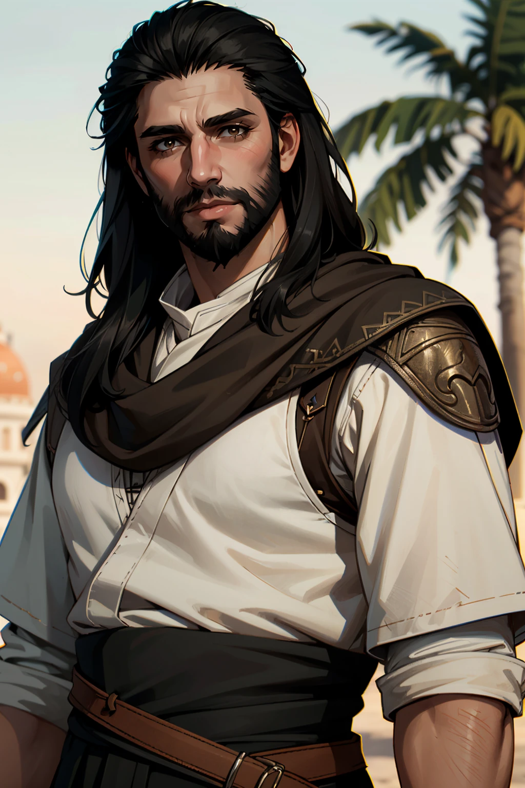((ultra detailed, masterpiece, best quality))
<lora:ACMBasim:0.9>
ACMBasim, 1boy, solo, black hair, brown eyes, beard, dark skin, upper body