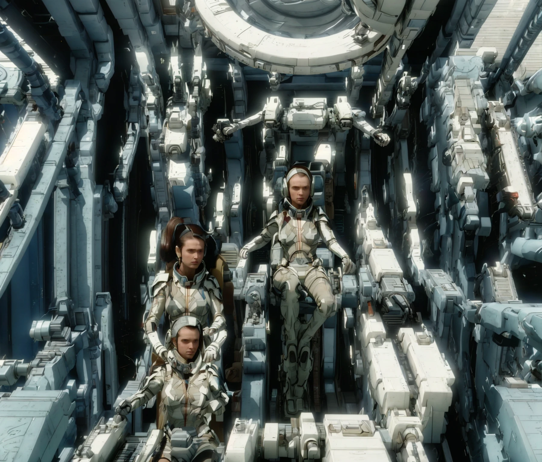 sci-fi, space settlers , 2 girls, spaceship, moon base,(realistic)
<lora:mscockpit:.5> <lora:mocha style:.05>