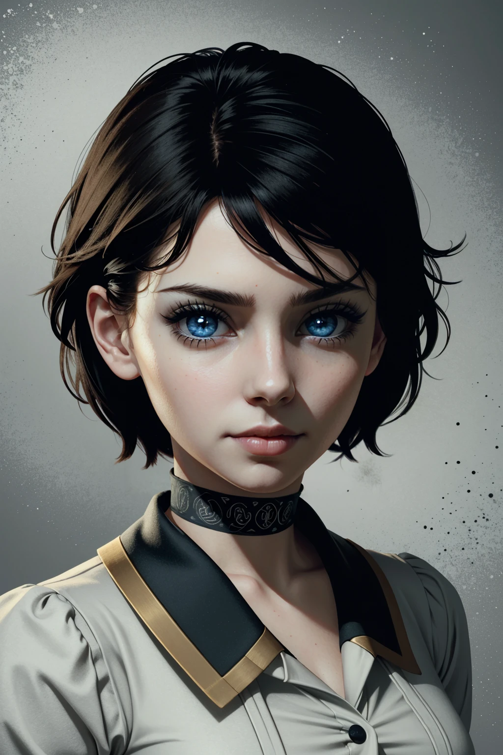 ((ultra detailed, masterpiece, best quality))
<lora:BioshockElizabeth:0.9>
BioshockElizabeth, 1girl, blue eyes, short hair, portrait