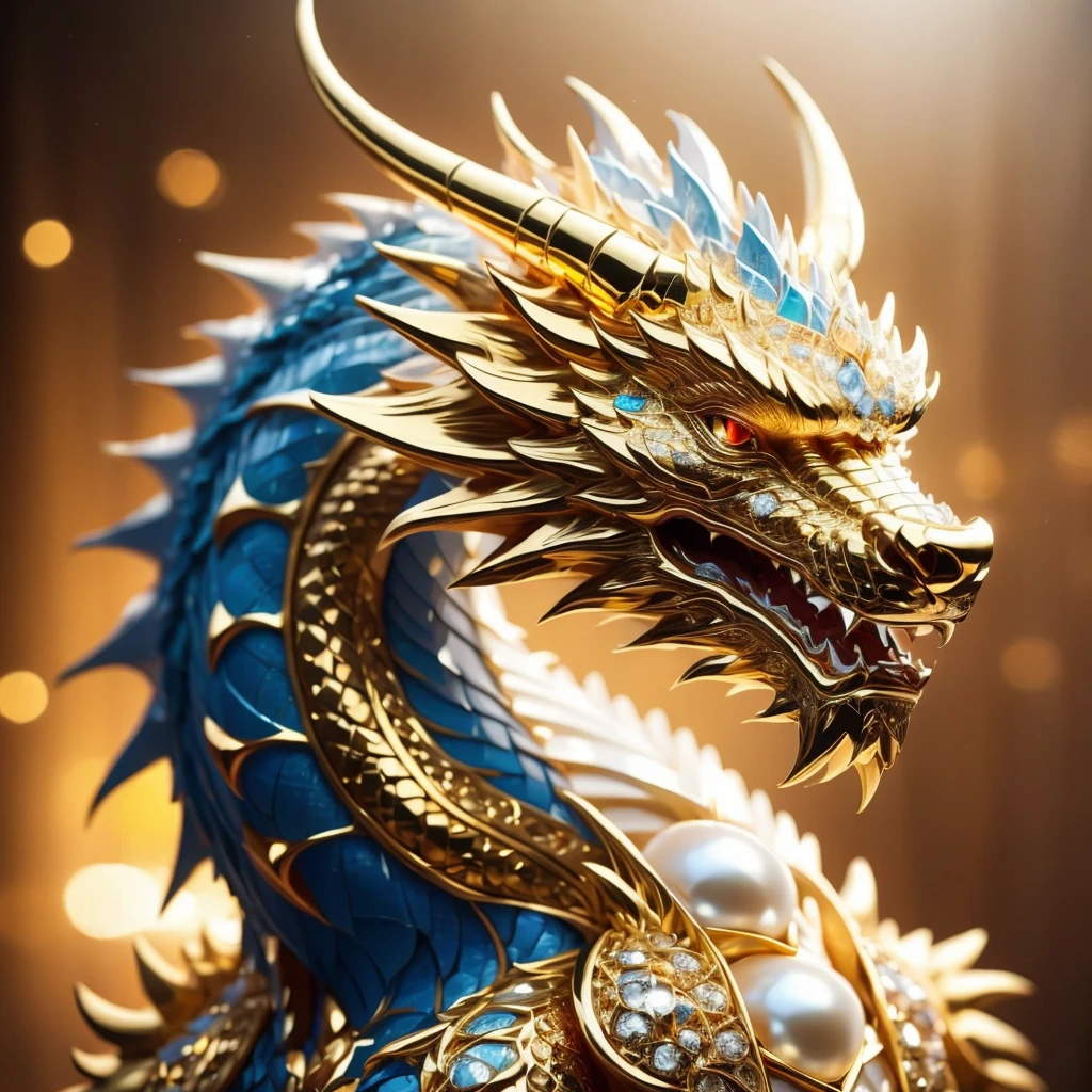 ChineseDragon,no humans,horns,dragon,scales,gold dragon,pearls,diamonds,blue dragon,<lora:ChineseDragon_v1:1>,