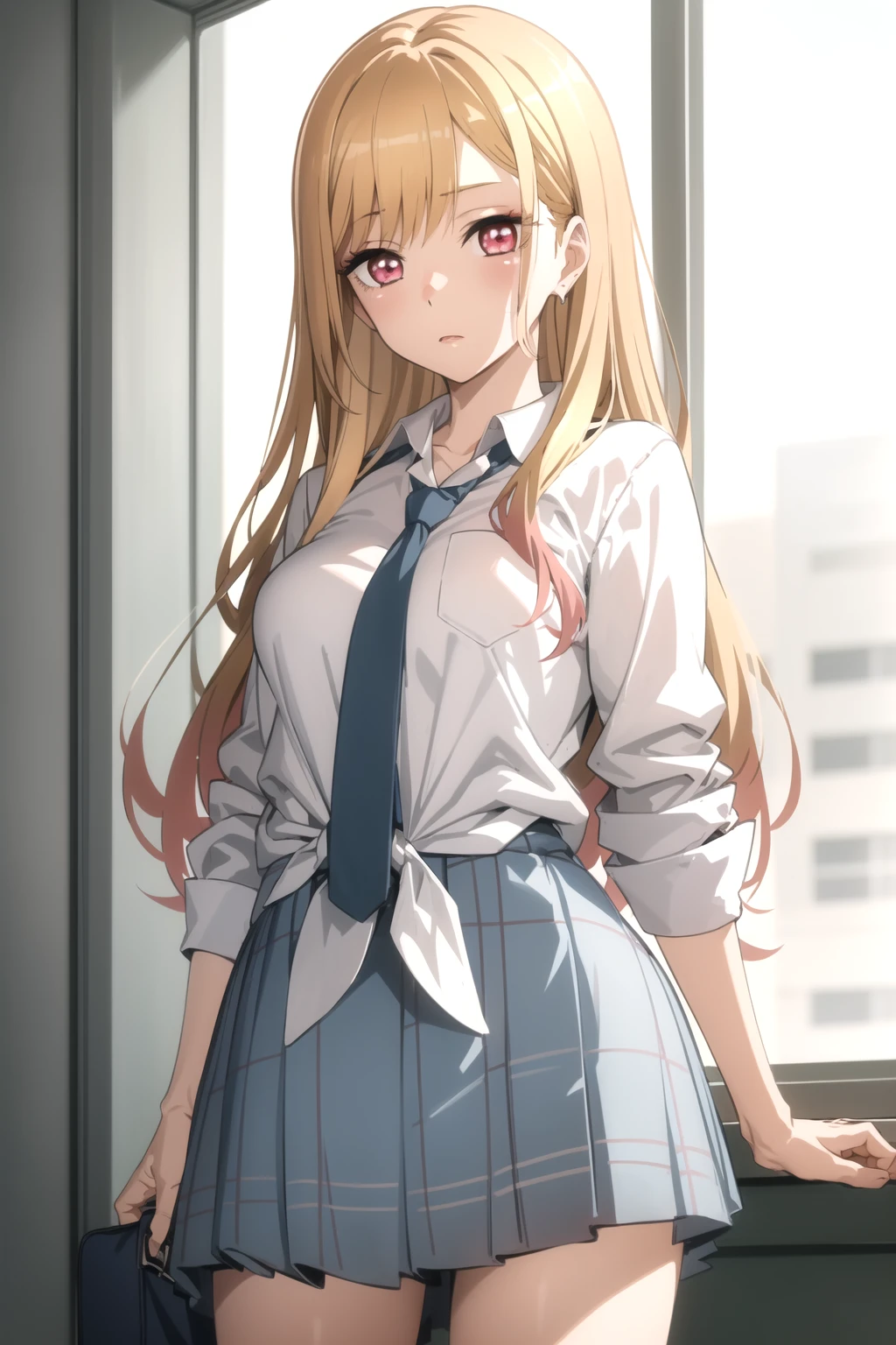 <lora:psoft_my_dress-up_darling_v1.0:1>
1girl, cowboy shot,
kitagawa marin, school uniform, necktie,, masterpiece, best quality, highly detailed