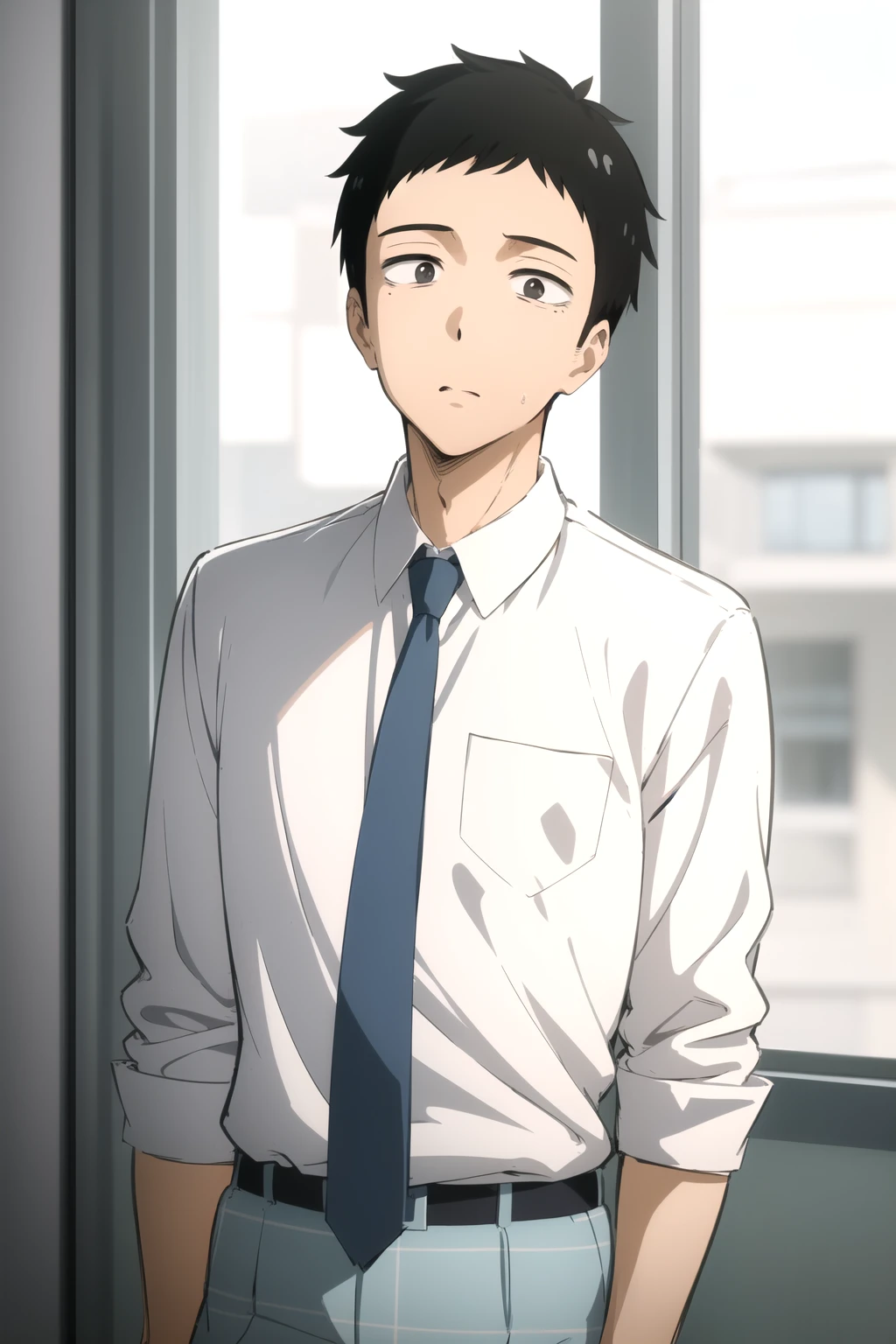 <lora:psoft_my_dress-up_darling_v1.0:1>
1boy, cowboy shot,
gojou wakana, school uniform, necktie, looking at viewer,, masterpiece, best quality, highly detailed