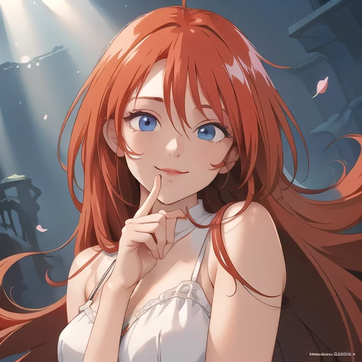 (masterpiece:1.4), high quality, high definition, sharp focus, detailed clothes, detailed body, detailed face, anime, best quality, 4k, 8k, absurd resolution, intricate detail, detailed hands, detailed eyes, animation, illustration, highly detailed, highres, extremely detailed, red hair, long hair, <lora:hyperdenoiser_v090:0.6>, (looking at viewer:1.6), blue eyes, smile, <lora:perfetfingers:1>, OverallDetail, edgQuality, Earth-QualityPos, BodyPositive, Best_QualityPos, toe-point, Cowboy shot, 1girl, breasts, ah1, <lora:hyperrefiner_v090:0.6>, <lora:Grandis_Granva:1>, makeup,