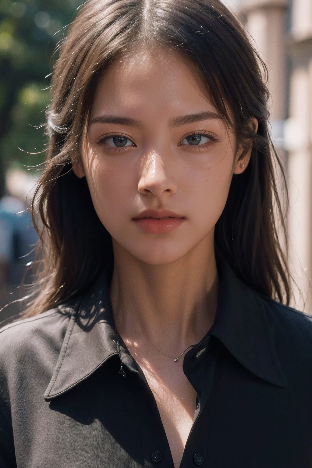 (best quality:1.4),(masterpiece:1.4),(photorealistic:1.4),(Realistic:1.2),(ultra high res, raw photo:1.4),(hdr, hyperdetailed:1.2),(8K:1.2),cinematic photo 1girl,collared dress,black long hair,<lora:Again_Girl_A1:1>,(collared shirt:1.4),
