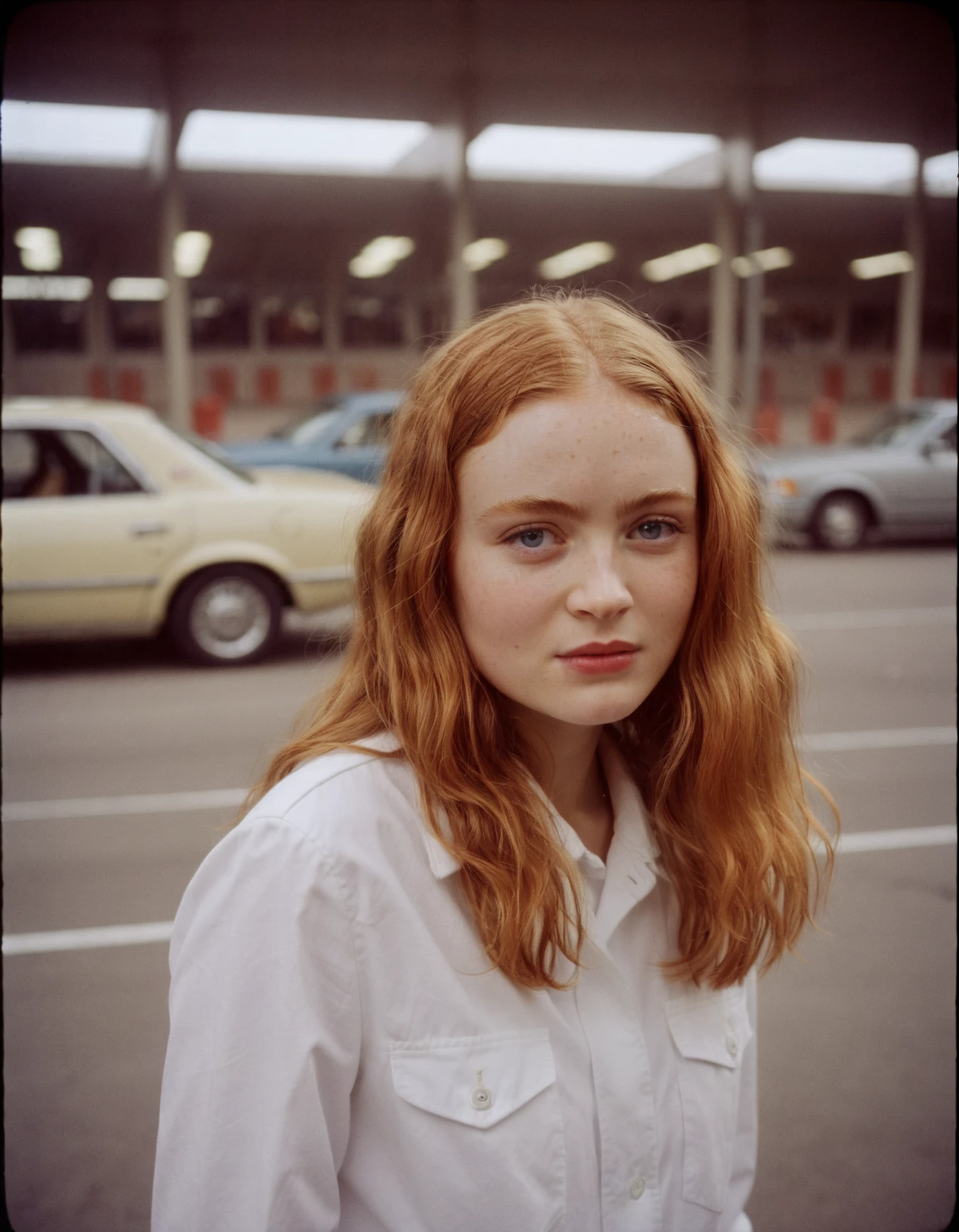 analog film photo photograph, (ohwx woman:1.3), summer , tilt shift, specular lighting, film grain, F/5, (cinematic still:1.2), (freckles:0.4) <lora:sadie_dh128_lora_sdxl_v1_fp16:1.1> . faded film, desaturated, 35mm photo, grainy, vignette, vintage, Kodachrome, Lomography, stained, highly detailed, found footage