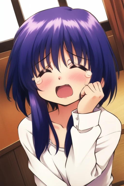 <lora:Yuichi:0.8> Yuichi, 1girl, soro, dark_blue hair, closed eyes, open mouth, short hair, long locks, soro,
tears, short hair, long sleeves, home in the room,
masterpiece, high quality, very_high_resolution, large_filesize, full color,