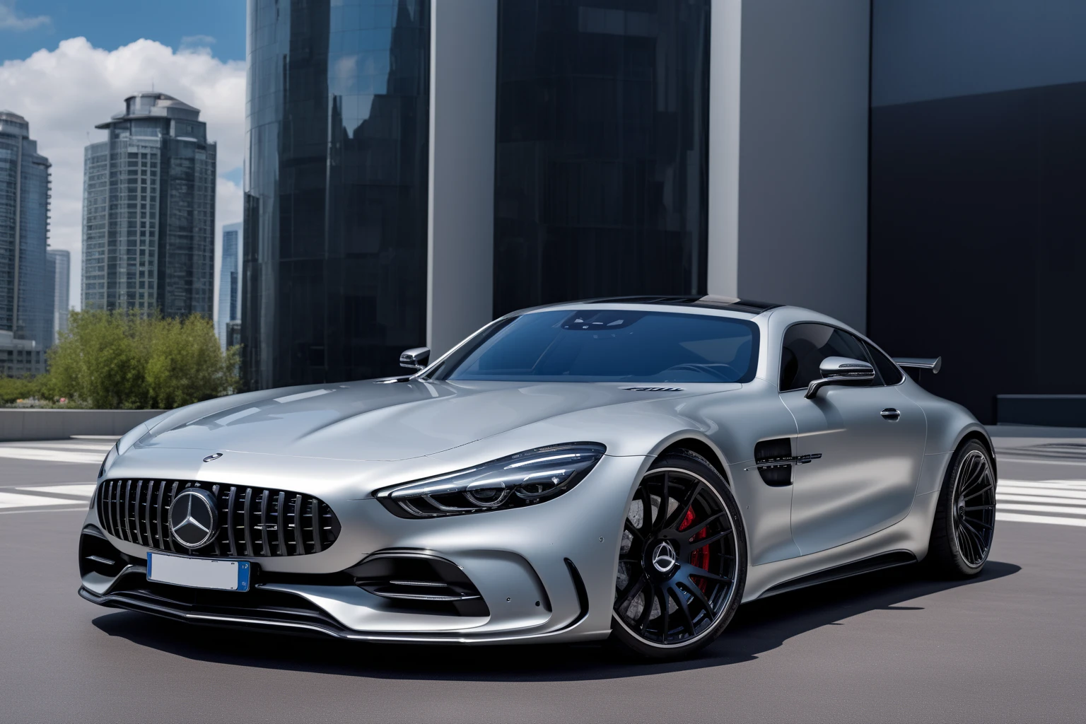 photo of 1car, sporty, fast, sleek, sexy, aggressive, high performance, mercedes-benz, daytime, futuristic cityscape, ultra-high-definition, photorealistic, 8k uhd, high-quality, ultra sharp detail <lora:MercedesAMGGTCoupeV2:.5> oue