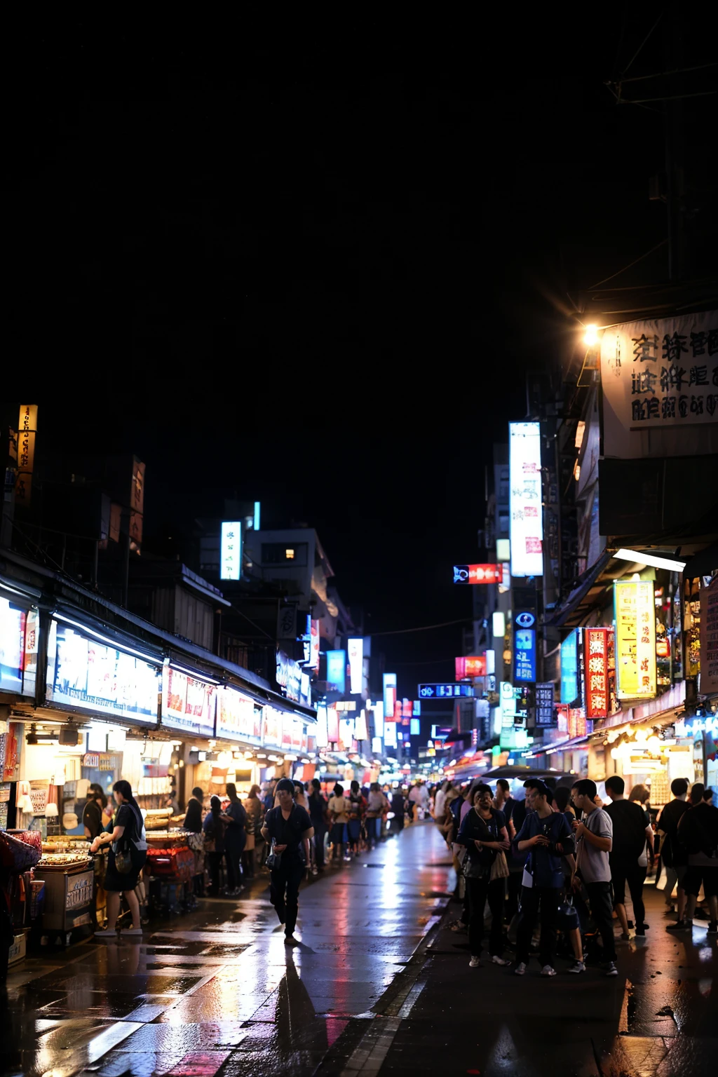 no humans,night,dark,<lora:Shijing Night Market_v1:0.7>, ruanyi050,, (masterpiece:1.2), best quality, highres,extremely detailed CG,perfect lighting,8k wallpaper,photograph, photorealistic,