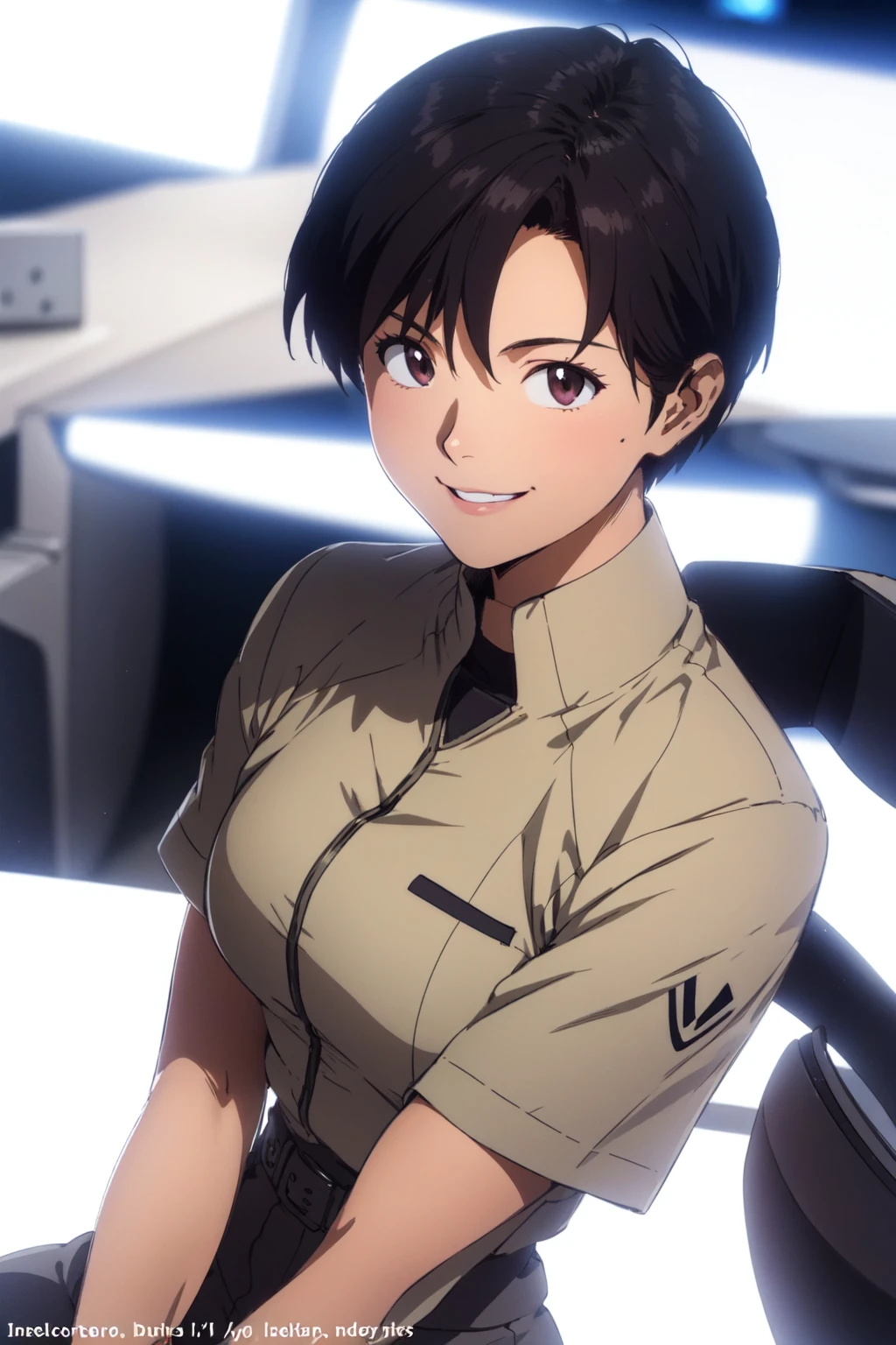 (RAW photo, best quality), 1girl,  natural lighting,
 <lora:eva_ibuki_maya_v1_2:0.8> ibuki_maya, light smile , upper body,