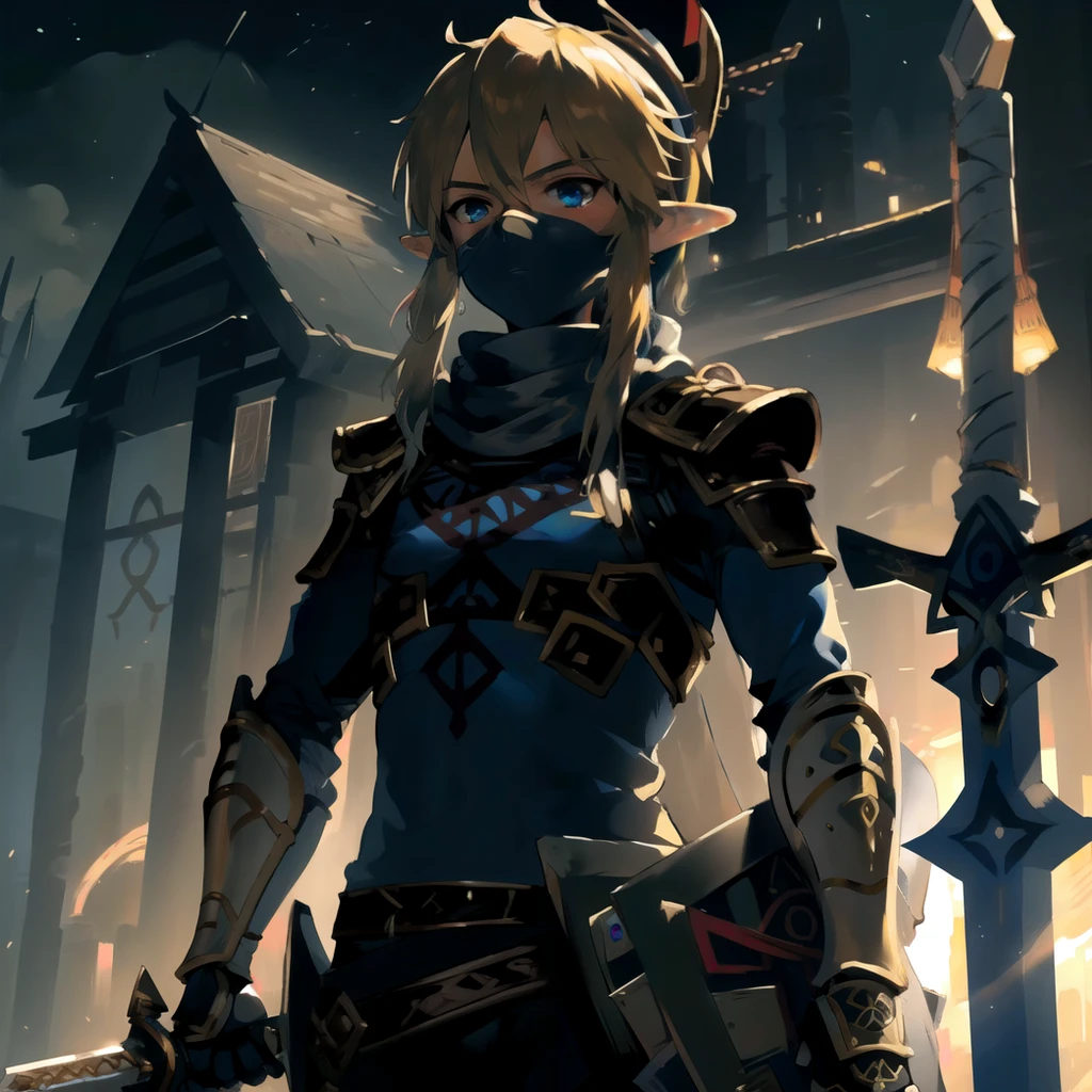 (masterpiece), (best quality),
detailed face,
linksheikah, 1boy, solo, <lora:Link_Sheikah_Armor_Set_LoRA:0.8>
