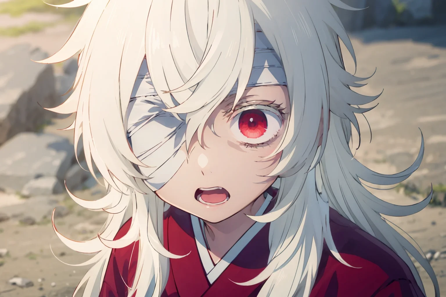 <lora:haine-hiruko32-000013:0.9>
hiruko, red kimono,bandage over one eye,( evil smile:0.6), eye focus, close-up, (angry:0.7),looking at viewer, open mouth,bandaged head, <lora:shihaku-eye:0.5>
straight-on, pov,colored eyelashes