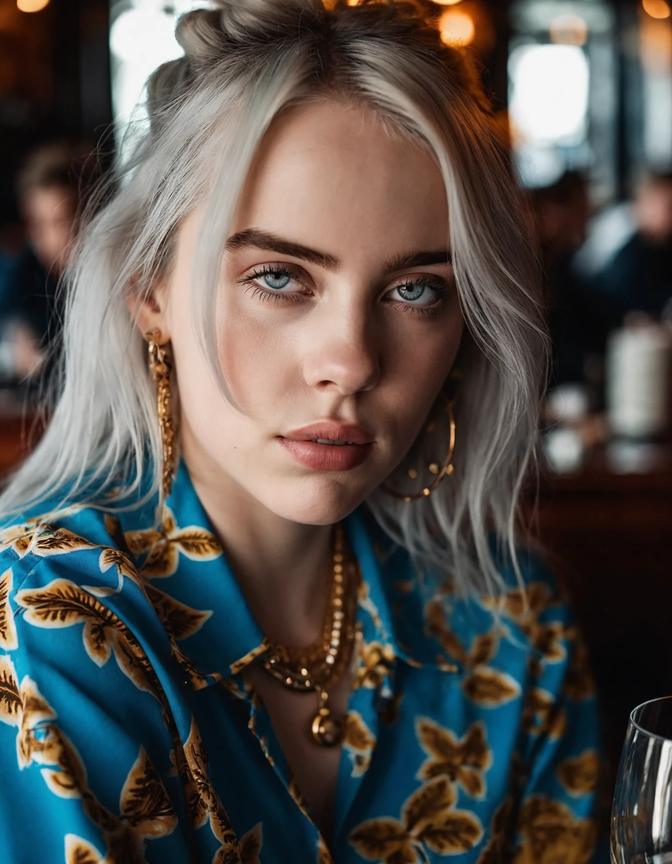 cinematic photo professional close-up portrait photography of the face of a beautiful (((ohwx woman))) at seafood restaurant during Midday, Nikon Z9 <lora:billie_dh128_lora_v2:1.1> . 35mm photograph, film, bokeh, professional, 4k, highly detailed