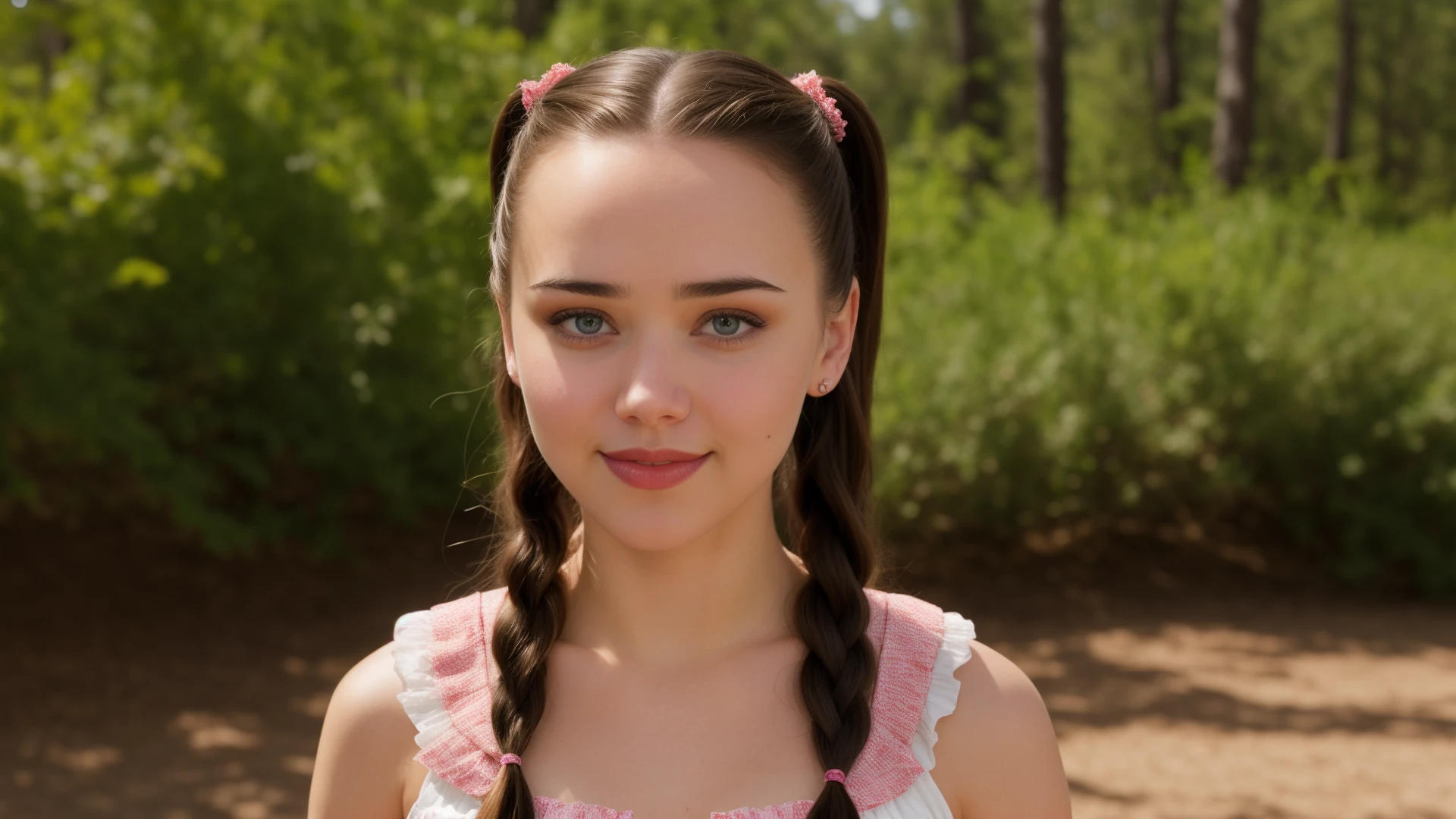 sexy (full body) photo of (LydiaViolet) cosplaying outdoors, freckles, (twintails), long side bang strands, subtle smile, (heavy makeup, blush), professional lighting, colorful, rule of thirds, <lora:hd_helper_v1:0.5>