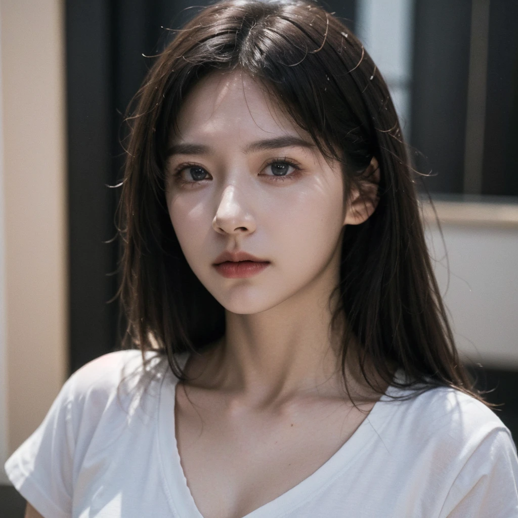 (best quality:1.4),(masterpiece:1.4),(photorealistic:1.4),(Realistic:1.2),(ultra high res, raw photo:1.4),(hdr, hyperdetailed:1.2),(8K:1.2),cinematic photo 1girl,short sleeve v-neck shirt,<lora:Again_Girl_A2:1>,
