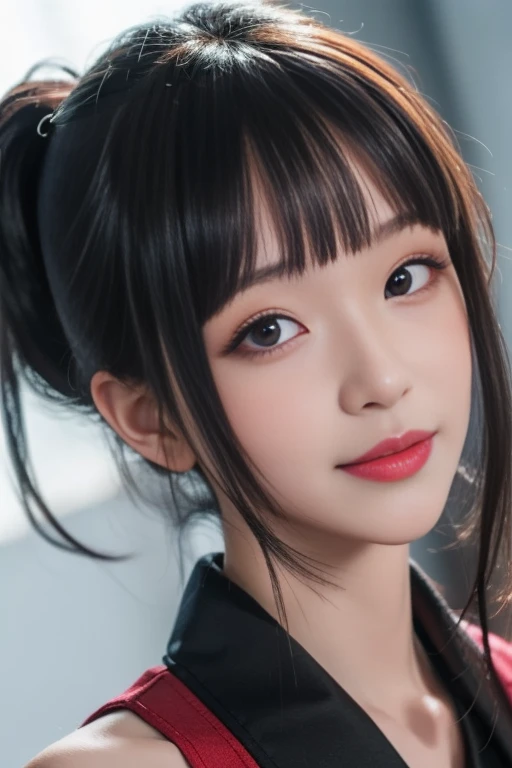 ltra-detailed,highly detailed,best quality,masterpiece,illustration,realistic,photorealistic,
qingqingzi,1girl, upper body,looking at viewer, smile, portrait, close-up,
dress, long hair, parted bangs, ponytail,
<lora:qingqingzi_v1_03:0.7>