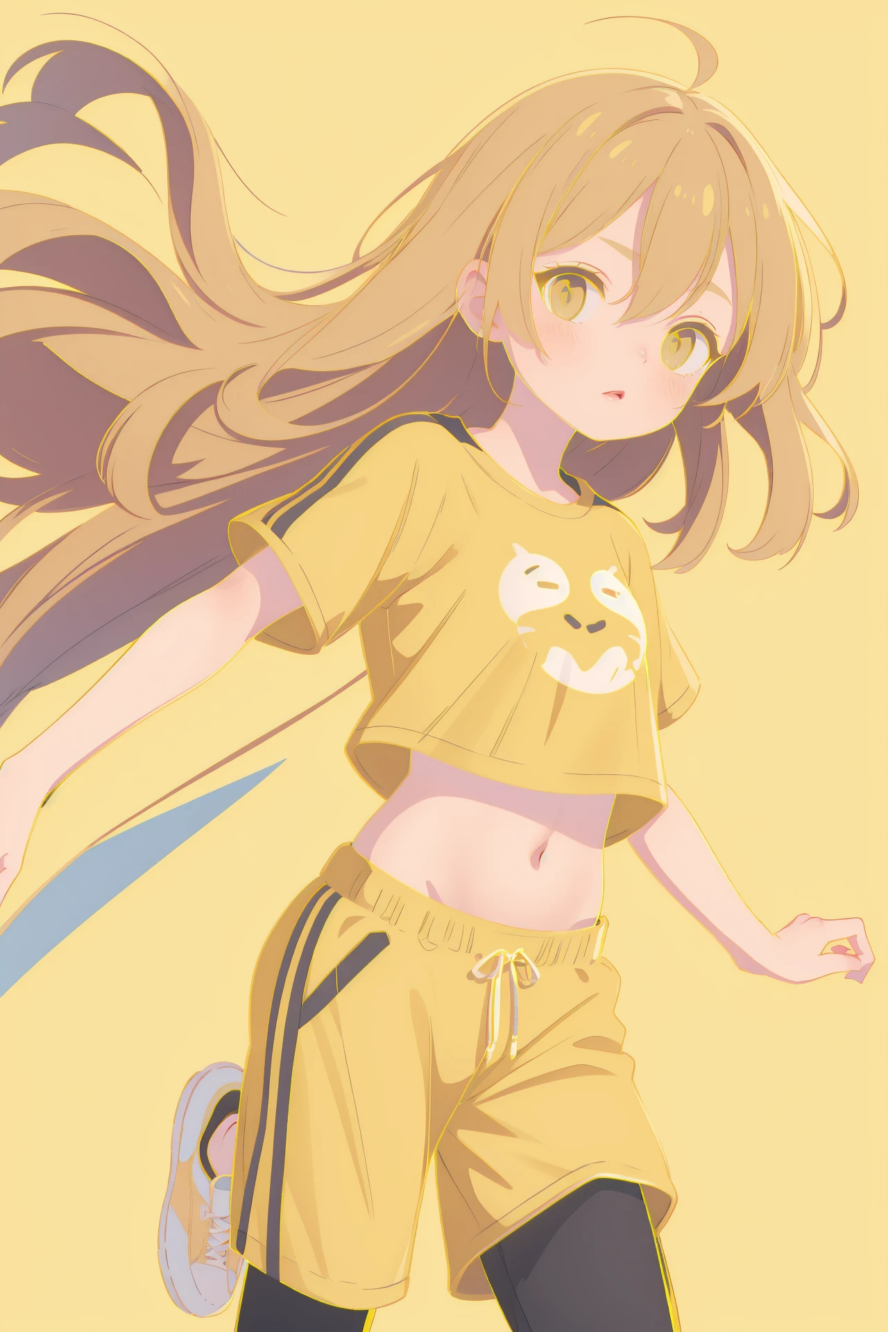 (best quality, masterpiece, highres),1girl,solo,dynamic_angle,
pointy hair,sneakers,capri_pants,cropped torso upper body,400mm,zoo,
<lora:color stroke_v1.03:1>,yellow stroke,