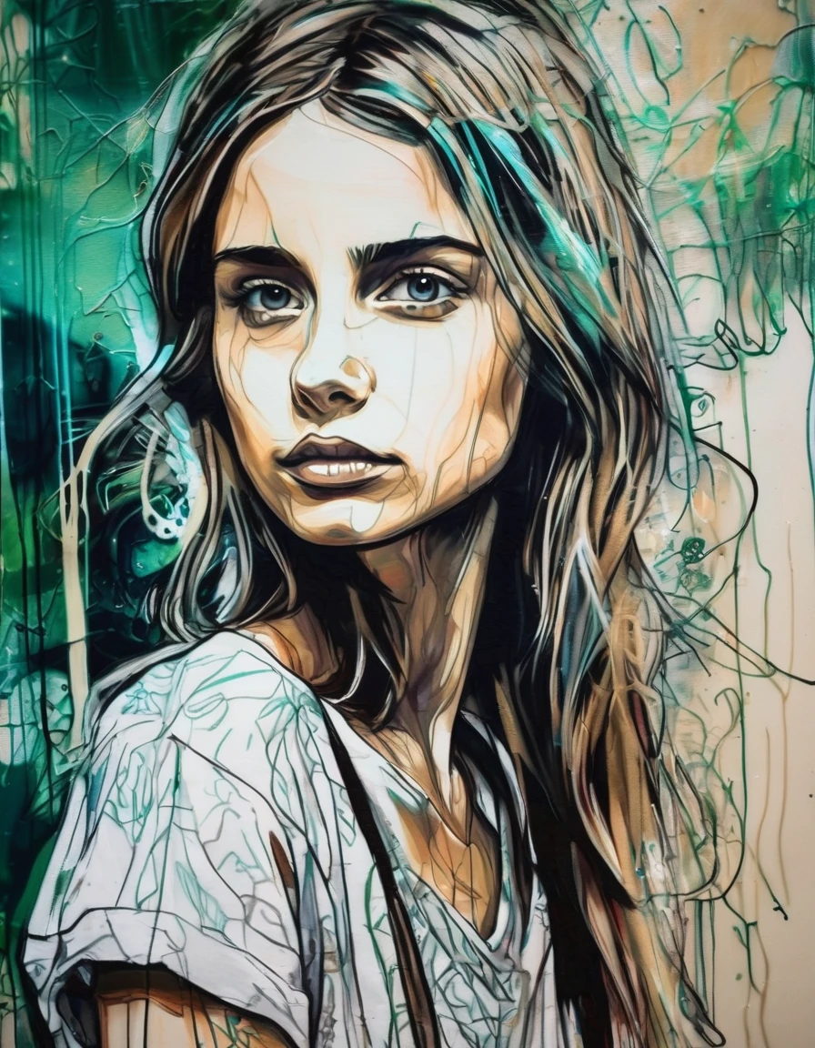 an overexposed creation by alice pasquini of a lady looking like mikaxl6.