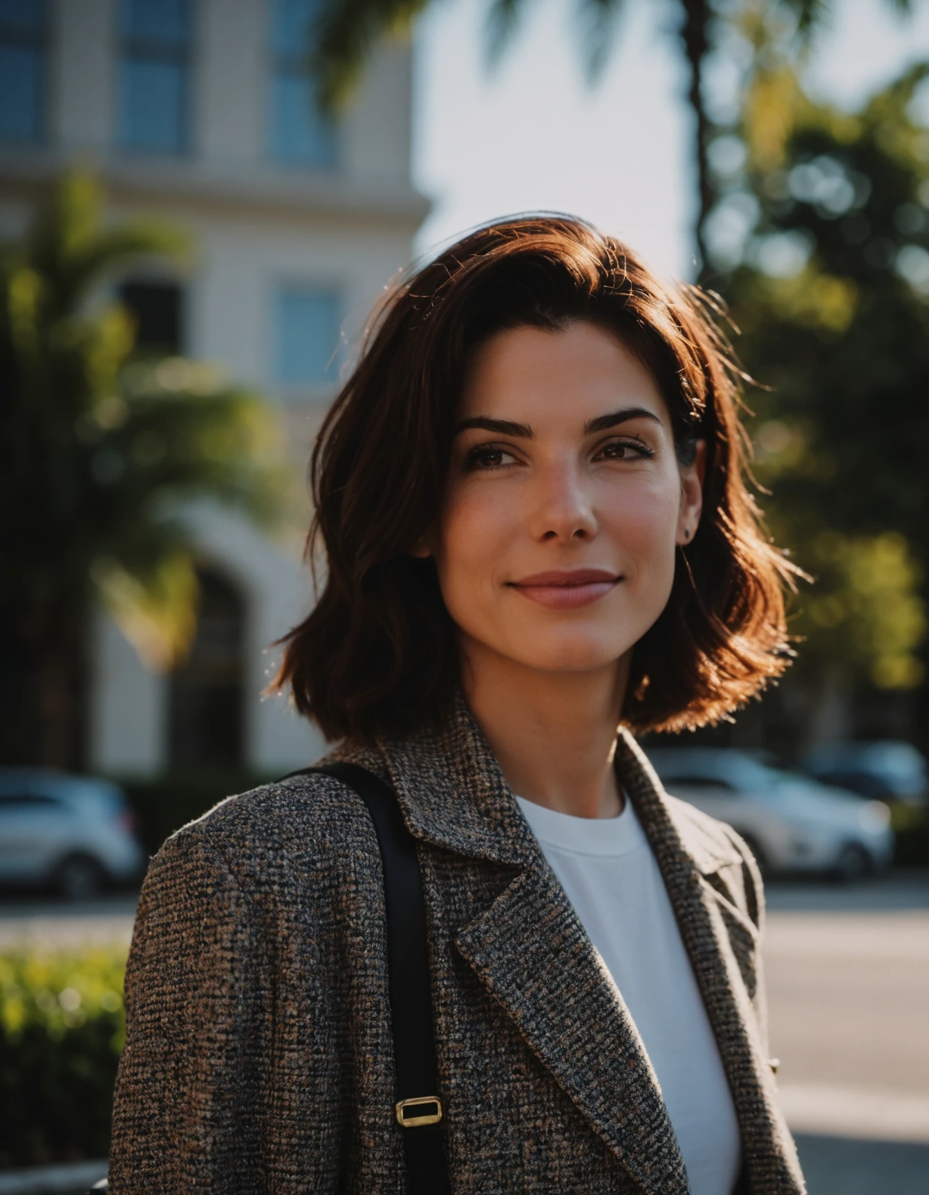cinematic photo professional close-up portrait photography of the face of a beautiful (((ohwx woman))) at embassy / consulate during Midday, Nikon Z9 <lora:bullock_dh128_v1-step00008000:1.1> . 35mm photograph, film, bokeh, professional, 4k, highly detailed