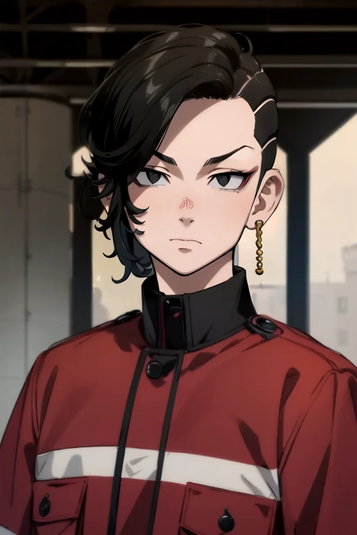 (best quality:1.1), (masterpiece:1.4), , , upper body, depth of field, , , 1boy, solo, male focus, <lora:hajime_kokonoi:0.86>, hajime_kokonoi, black hair, black eyes, short hair, bangs, firefighter costume, atompunk, 4k resolution