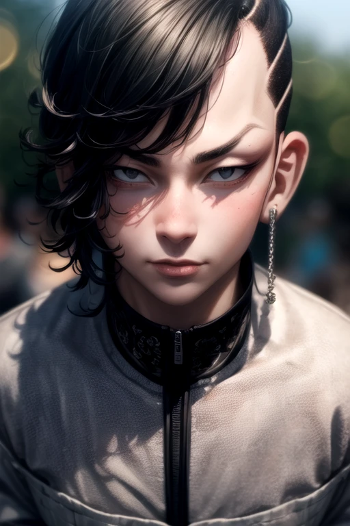 photorealistic, (4k), depth of field, (Masterpiece), (realistic skin texture), extremely detailed, intricate, hyper detailed, high resolution, professional photography, bokeh, depth of field, sharp detail, best quality, looking at viewer, 1boy, solo, male focus, <lora:hajime_kokonoi:0.9>, hajime_kokonoi, black hair, black eyes, short hair, bangs, , Oz: A land of enchantment, where anything is possible,