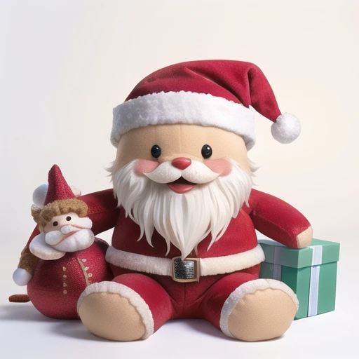 stuffed toy, solo, Santa Claus,no humans,<lora:stuffed_toy1.5v1.2:1>