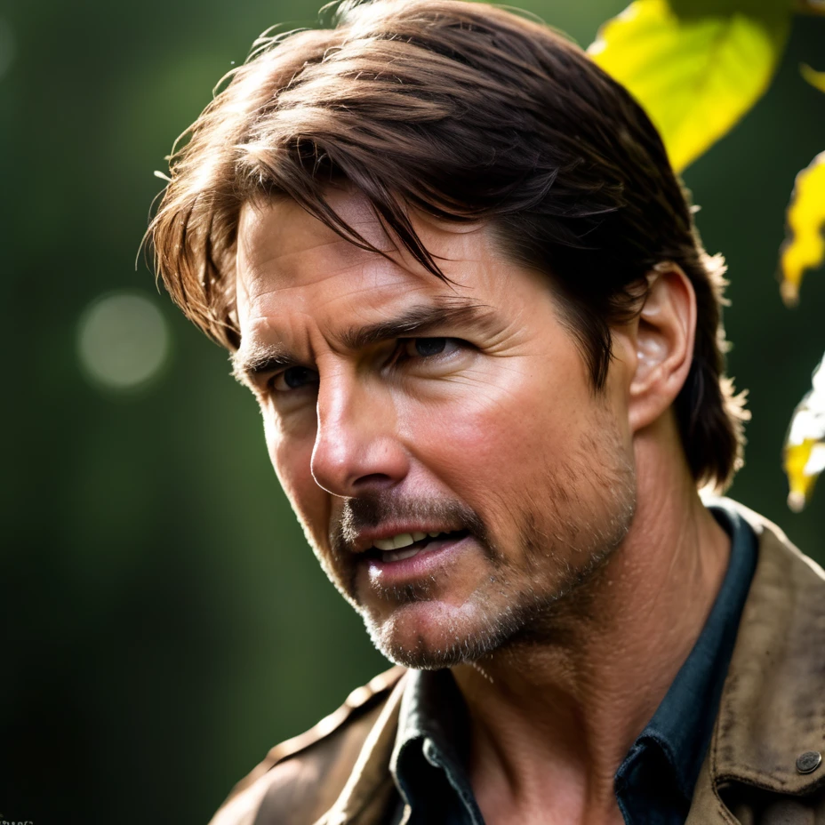 Tom Cruise as Rick Grimes from The Walking Dead,half body, XF IQ4, 150MP, 50mm, ISO 1000, 1/250s, natural light, Adobe Lightroom, photo lab, Affinity Photo, PhotoDirector 365
