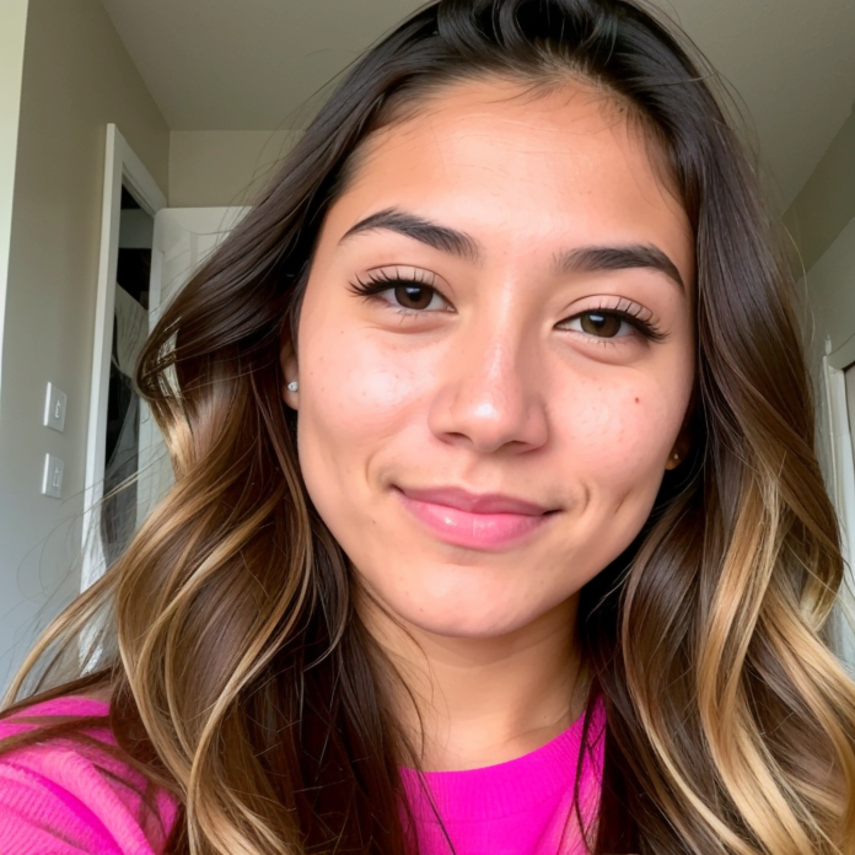 (embedding:hgf_j-10000.pt:1.15)
One woman. One photo. hgf_j
Age: Mid 30su
Height: 5'6"
Weight: Average build, around 130-140 lbs
Skin tone: Light-medium complexion
Hair color and style: Long, wavy brown hair that falls just below my shoulders
Eye color: Hazel
Facial features: Straight nose, full lips, high cheekbones, and a small beauty mark above my upper lip on the left side
Clothing style: Casual and comfortable, with a preference for solid colors and simple patterns. I tend to wear jeans or leggings, paired with cozy sweaters or blouses, and accessorize with minimal jewelry.
Posture and body language: Confident and relaxed, with good posture and an open, welcoming demeanor. I am not afraid to take up space and express myself through gestures and facial expressions.