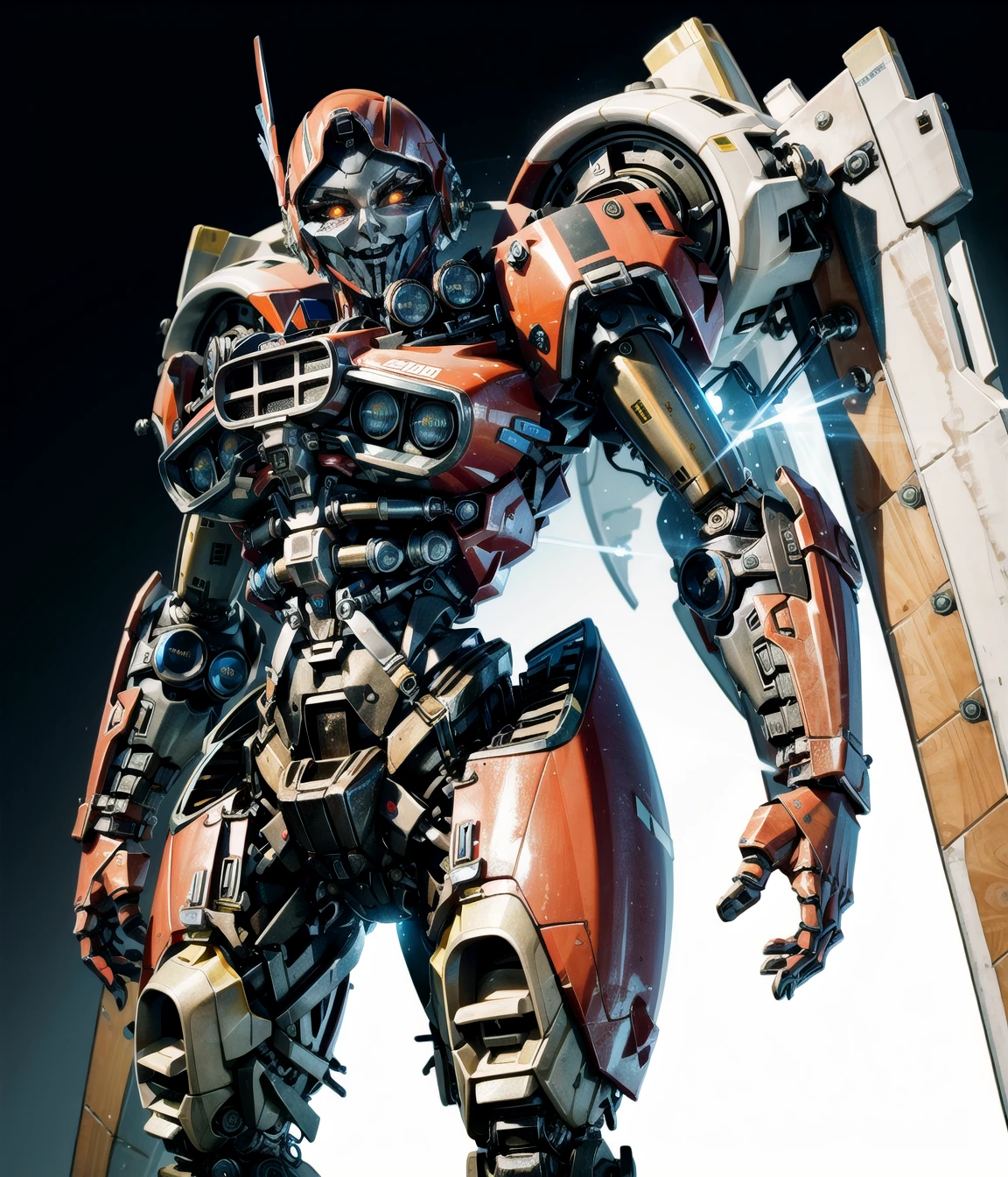 masterpiece, a glamour shot of mecha, (rococo:1.3), <lora:Shatter-1:0.7>, (ð¤:1.2), shatter(decepticon), bumblebee \(film\), smile, decepticon, transformers \(live action\), polishing, robot girl, beautiful face, (robotic face:1.2), mechanial wings, arm cannon, In the best illumination, this exquisite, absurdly high resolution artwork captures the moment when an alien robot girl is marching, shooting arm cannon attached to its arms.