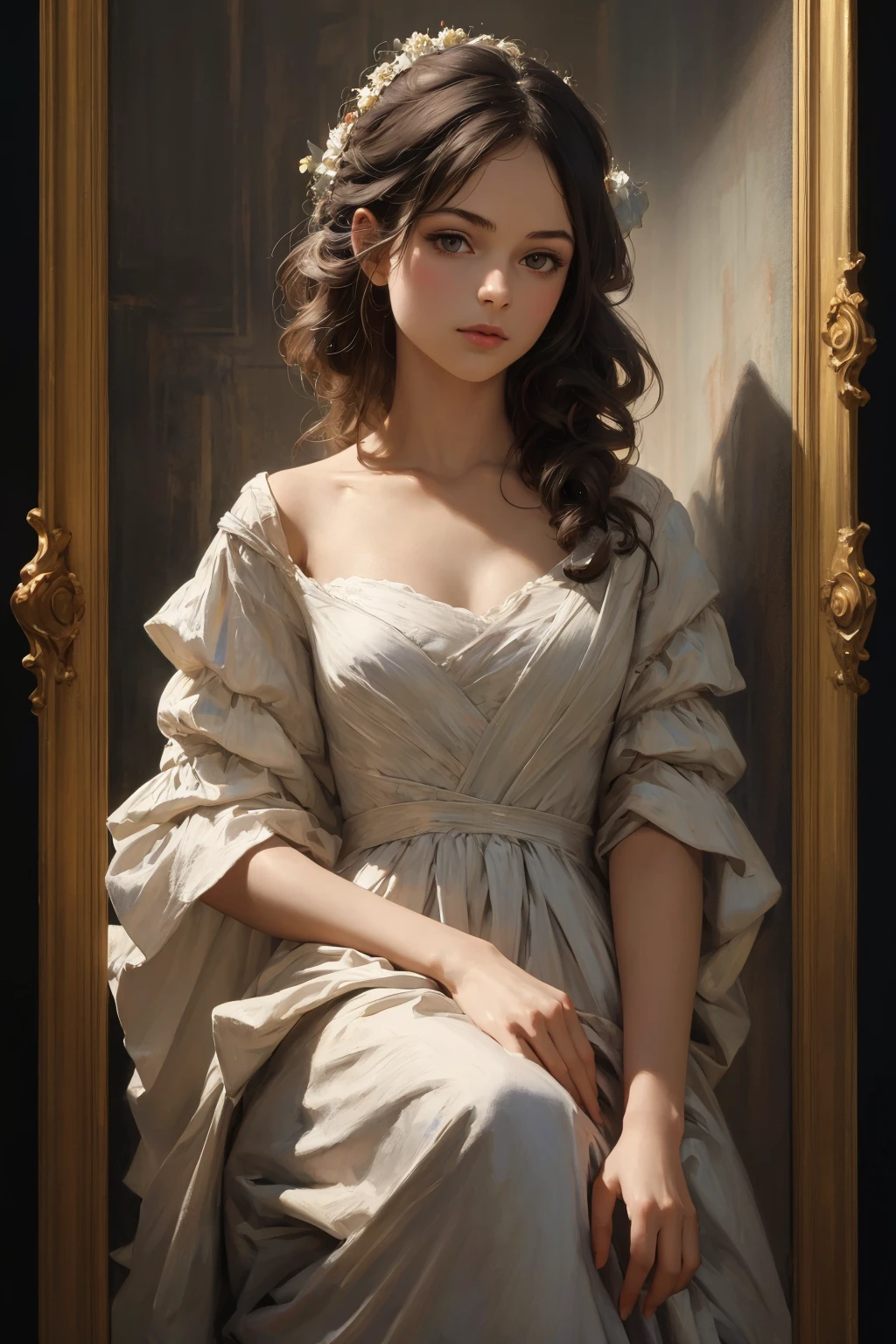 masterpiece, best quality, highres, 1girl ,  <lora:Classical oil painting-022 (3):0.3>