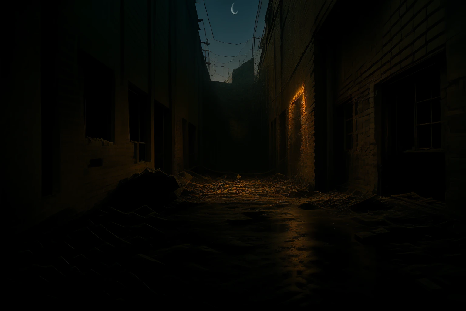 no humans,night,dark,<lora:detail_slider_v4:5>,<lora:nighttime_v1:1.4>,factory,<lora:abandoned factory_v1:0.7>,ruanyi0005,(((machinery, peeling wall, bricks, peeling wall exposing bricks, stagnant water, oil, soil, newspapers,, cups, bottles, factory, industry, no_lights, dappled moonlight, windows, sliding doors))),, best quality,masterpiece,high quality,real,realistic,super detailed,full detail,8K,