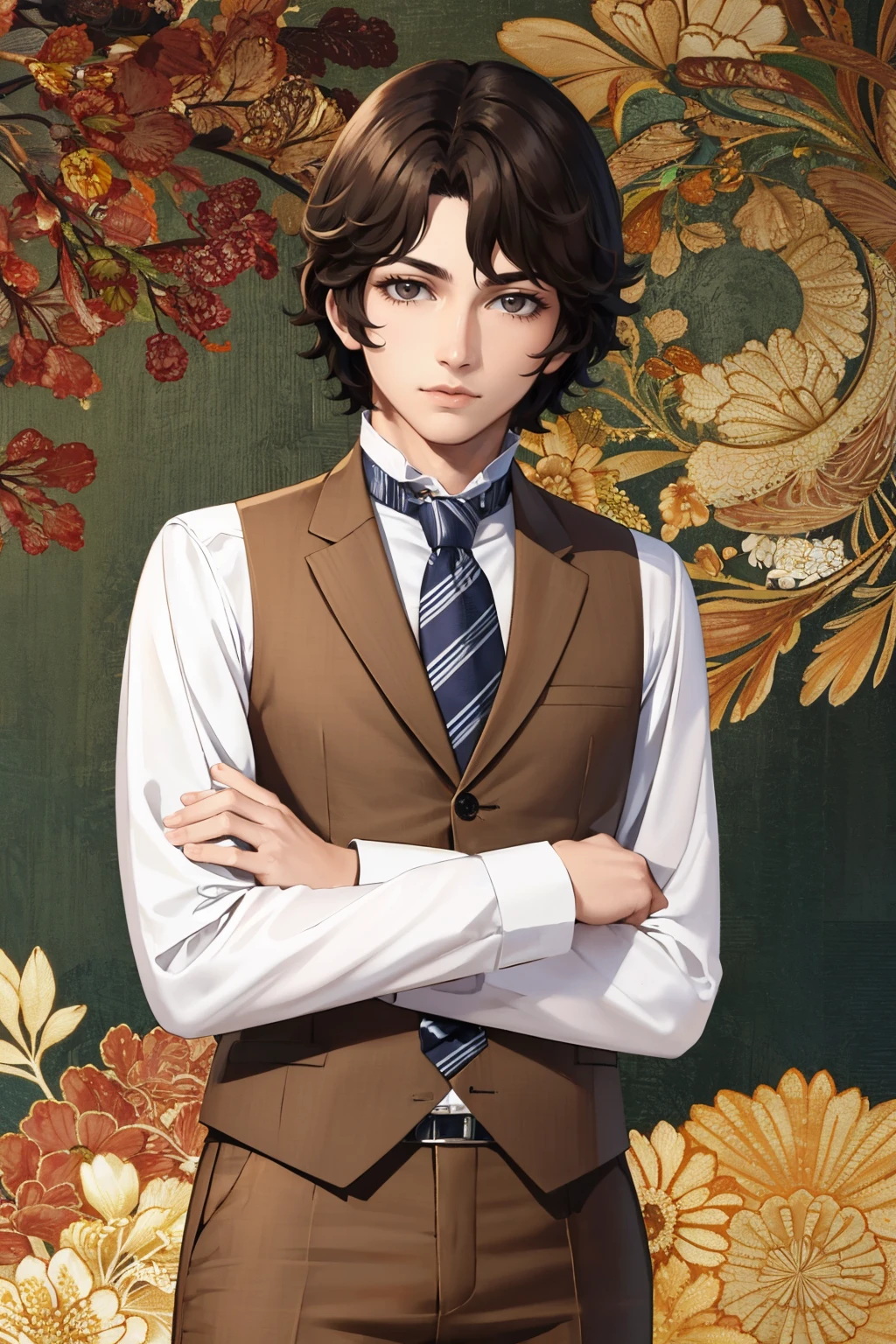 masterpiece, best quality,
<lora:zs_Narumi:1> narumidsrk, necktie, vest, pants,