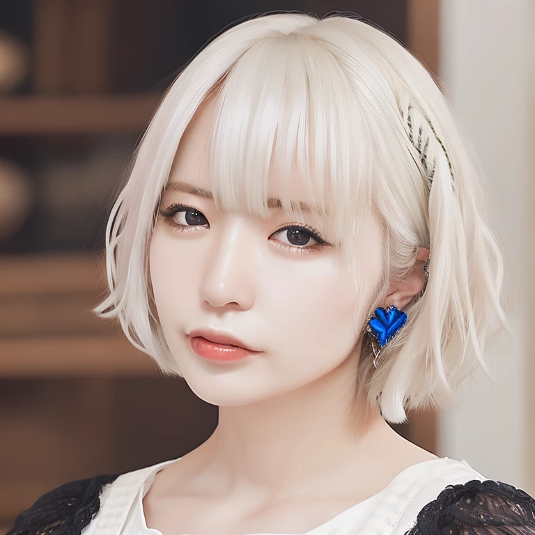 highres,absurdres,realistic,masterpiece,Highly detailed,
lulu, 1girl, solo,(((white hair))), curly hair, short hair,<lora:lulu:0.8>