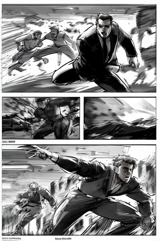 storyboard_style man in black, action scene, traditional media <lora:Storyboard:1>