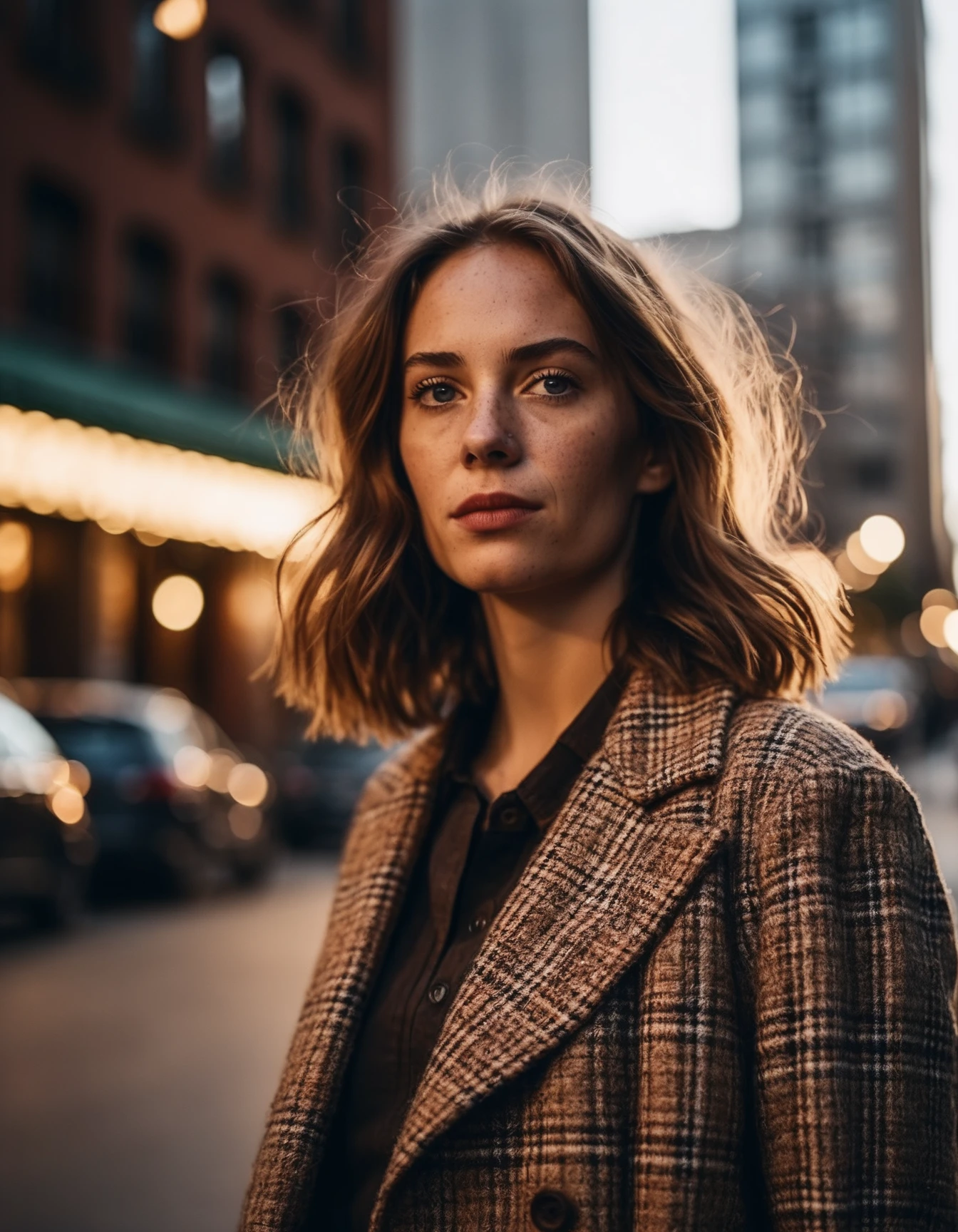 cinematic photo Mid-shot portrait of a beautiful ((ohwx woman)) in her 30s , with long hair, candid street portrait in the style of Martin Schoeller award winning, Sony a7R <lora:maya_dh128_v1-step00015000:1> . 35mm photograph, film, bokeh, professional, 4k, highly detailed