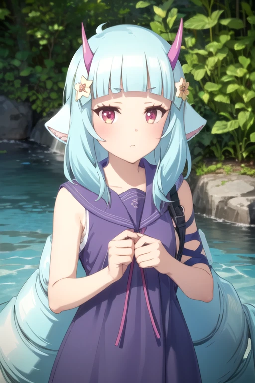 (((pixel-perfect, detail-perfect))), solo, 1girl, <lora:delmin-showbyrock-01:0.8>, delmin, sailor dress, looking at viewer, upper body, closed mouth