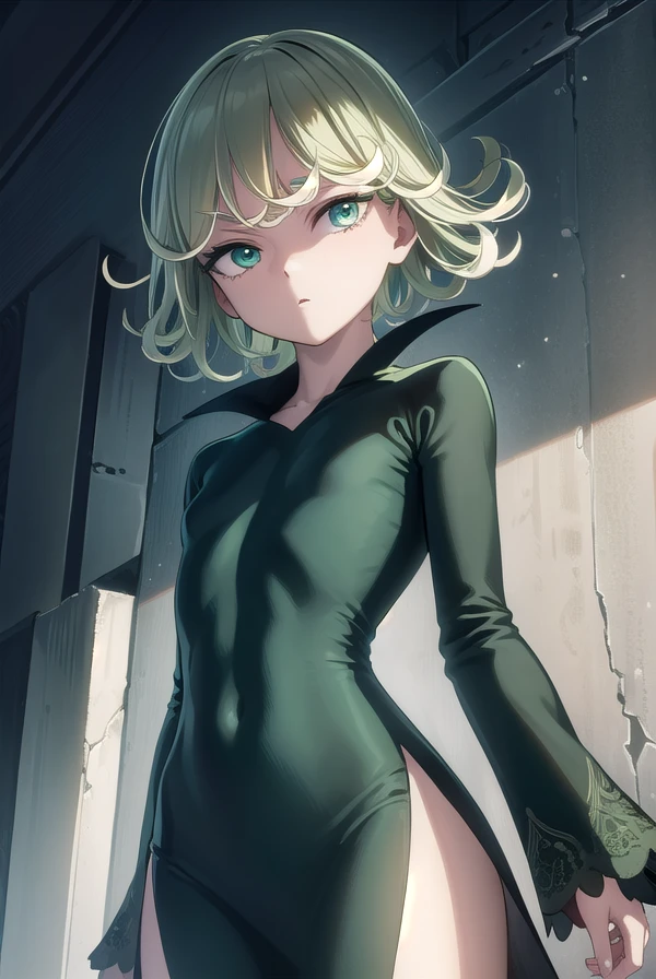 opmtatsumaki, <lora:opm tatsumaki manga-lora-nochekaiser:1>, 
tatsumaki, short hair, curly hair, green hair, (green eyes:1.5),
BREAK long sleeves, dress,
BREAK outdoors,
BREAK looking at viewer, (cowboy shot:1.5),
BREAK <lyco:GoodHands-beta2:1>, (masterpiece:1.2), best quality, high resolution, unity 8k wallpaper, (illustration:0.8), (beautiful detailed eyes:1.6), extremely detailed face, perfect lighting, extremely detailed CG, (perfect hands, perfect anatomy),
