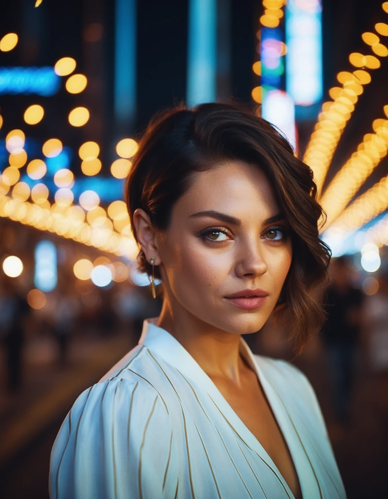 cinematic photo an exquisite portrait photograph, 85mm medium format photo of ((ohwx woman)) with a classic haircut <lora:kunis_dh128_lora_v2b-9k:1.05> . 35mm photograph, film, bokeh, professional, 4k, highly detailed