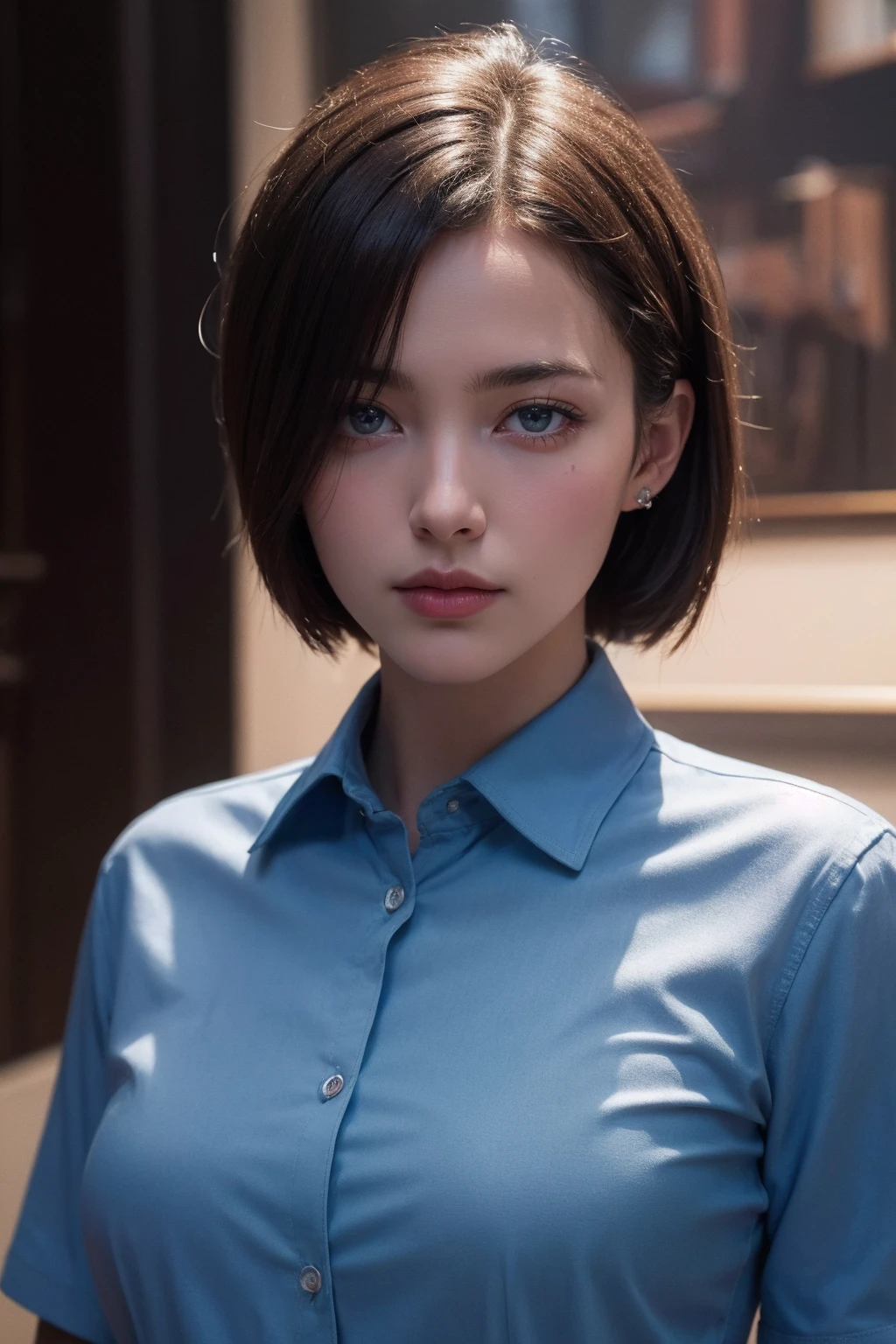 (best quality:1.4),(masterpiece:1.4),(photorealistic:1.4),(Realistic:1.2),(ultra high res, raw photo:1.4),(hdr, hyperdetailed:1.2),(8K:1.2),cinematic photo 1girl,<lora:Again_Girl_A6:0.9>,(collared shirt:1.4),