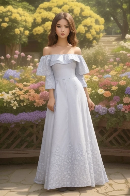 < <lora:彩ç»:0.61> <lora:å°ç¾äºº-000008:0.3>the best beauty,face focus,out off shoulder, sundrees,outdoors, many flower, full body,