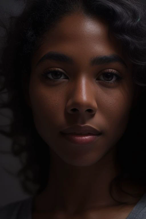 DEN_princess_helayna,
(headshot:1.2) portrait on a (plain dark grey background:1.2), (headshot:1.2), (face focus:1.1), (soft focus:1.2), low lighting, (out of focus:1.2),
bokeh, f1.4, 40mm, photorealistic, raw, 8k, textured skin, skin pores, intricate details <lora:epi_noiseoffset2:1>, epiCRealism