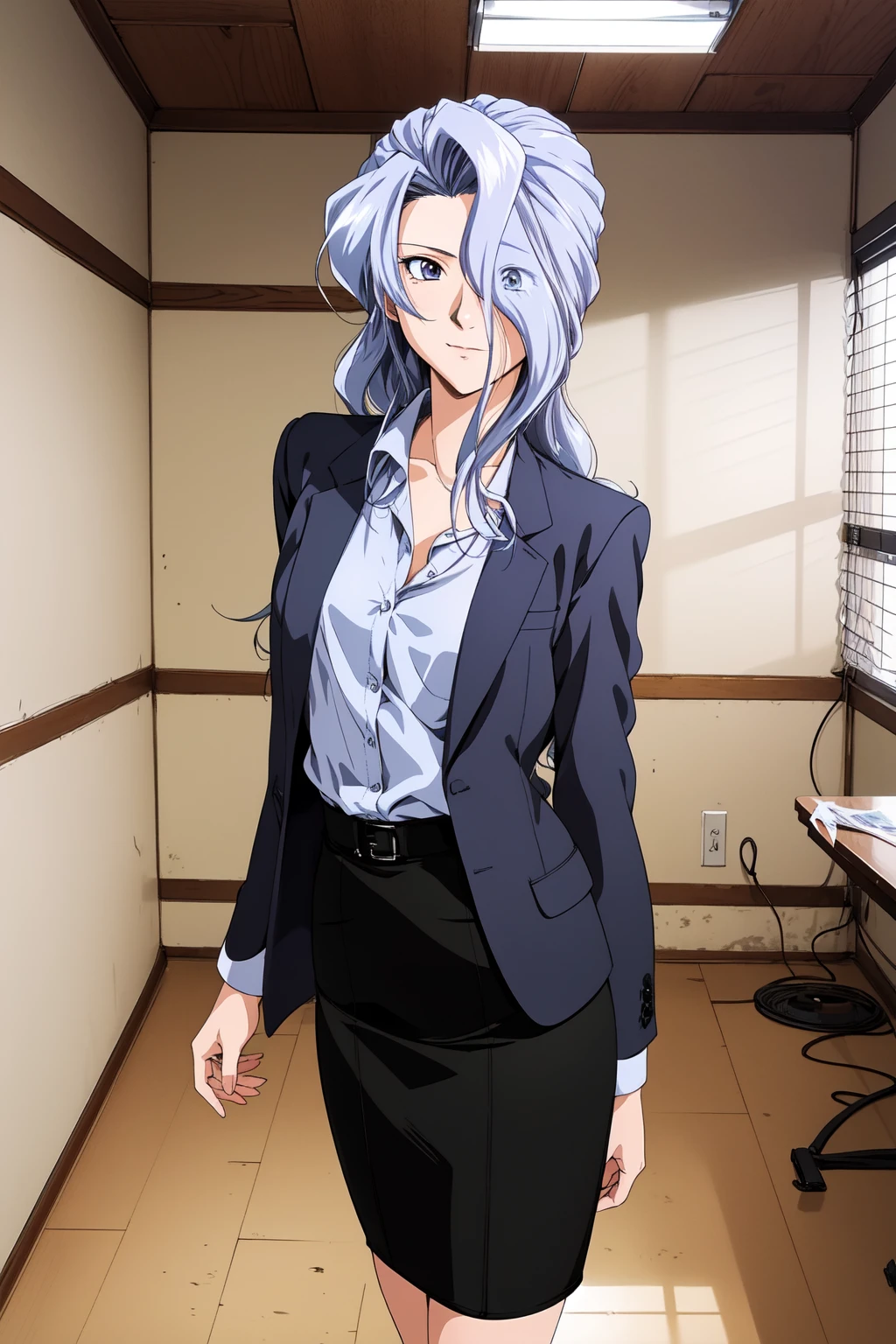 (RAW photo, best quality), 1girl, natural lighting,
<lora:innai_kansen_midou_emiko_v3_2-000002:1>, midou emiko,
suit, shirt, pencil skirt,