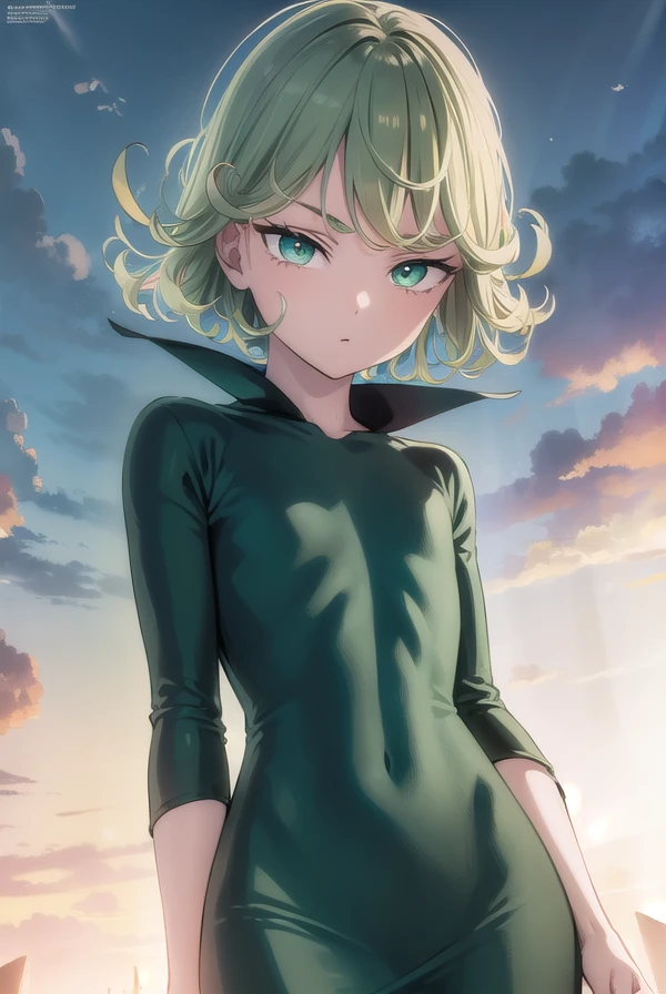opmtatsumaki, <lora:opm tatsumaki manga-lora-nochekaiser:1>,
tatsumaki, short hair, curly hair, green hair, (green eyes:1.5),
BREAK long sleeves, dress,
BREAK outdoors,
BREAK looking at viewer, (cowboy shot:1.5),
BREAK <lyco:GoodHands-beta2:1>, (masterpiece:1.2), best quality, high resolution, unity 8k wallpaper, (illustration:0.8), (beautiful detailed eyes:1.6), extremely detailed face, perfect lighting, extremely detailed CG, (perfect hands, perfect anatomy),