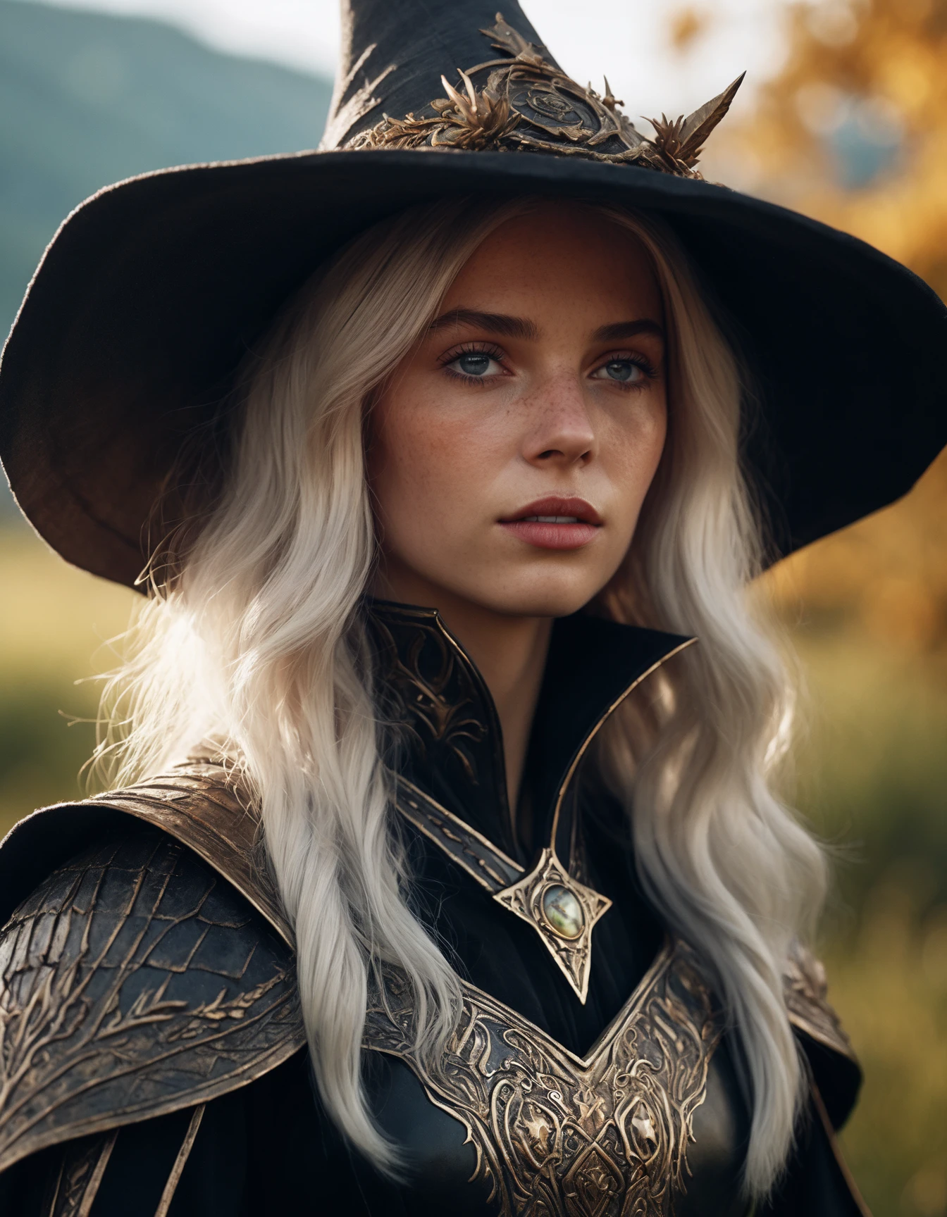 cinematic photo bust shot of ((ohwx woman)) a dark elf witch in field, sunny, highly detailed, d & d, fantasy, highly detailed, digital painting, trending on artstation, concept art, sharp focus, illustration, global illumination, ray tracing, realistic shaded, art by artgerm and greg rutkowski and fuji choko and viktoria gavrilenko and hoang lap <lora:maya_dh128_v1-step00015000:1> . 35mm photograph, film, bokeh, professional, 4k, highly detailed