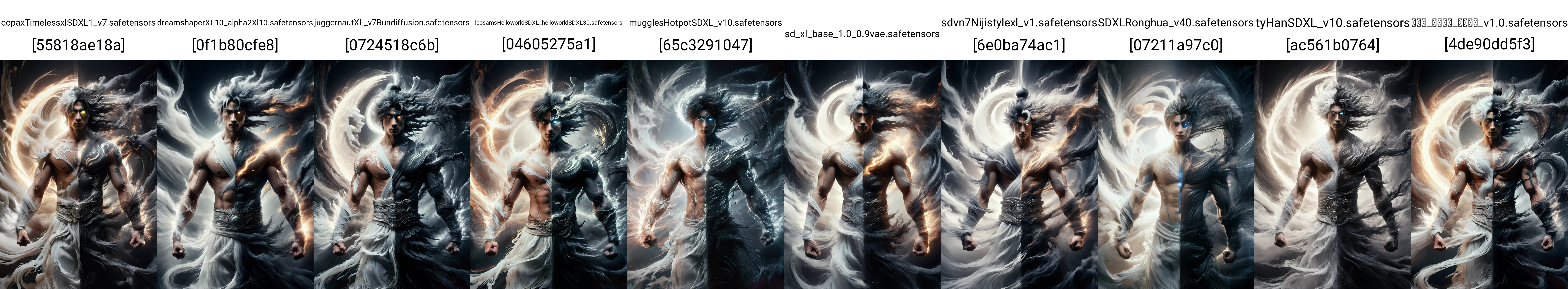 sun,moon,
wabstyle, glowing,two-tone hair, (muscular:1.2), 1man, cinematic angle,   motion blur, looking at viewer, zwd, <lora:zwd_v2_SDXL:0.2>   <lora:wabstyleSDXL:0.85>
