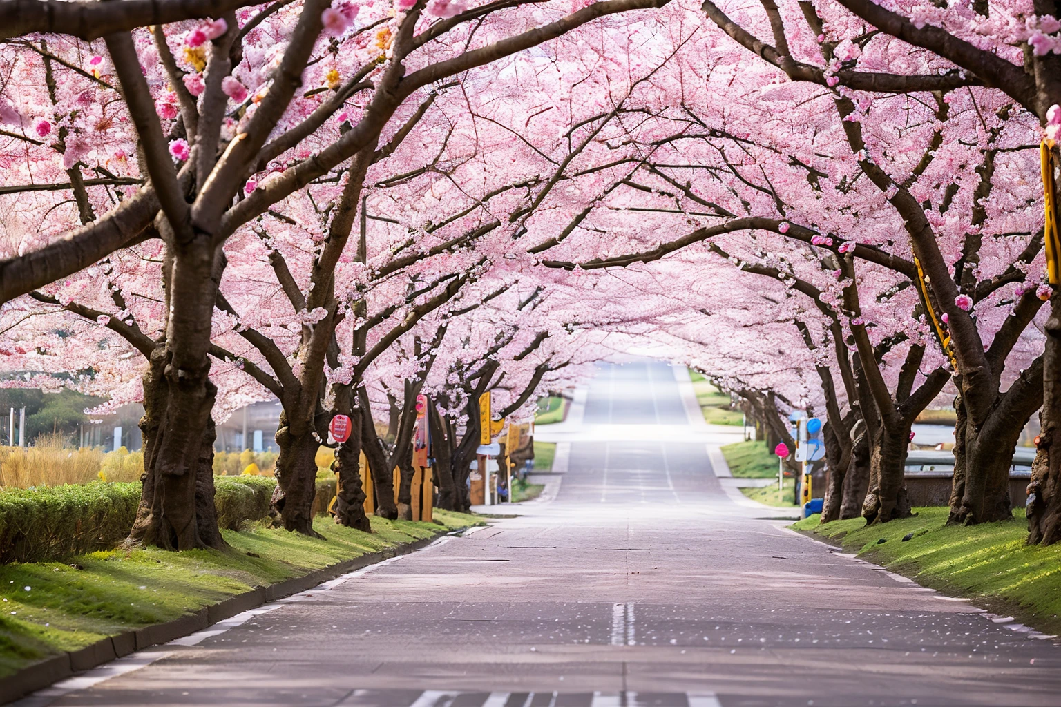 no humans,sunlight,<lora:sakuru_v1:0.7>,ruanyi0007,<lora:detail_slider_v4:3>,cherry blossoms,sakura,falling petals,petals,, best quality,masterpiece,high quality,real,realistic,super detailed,full detail,8K,