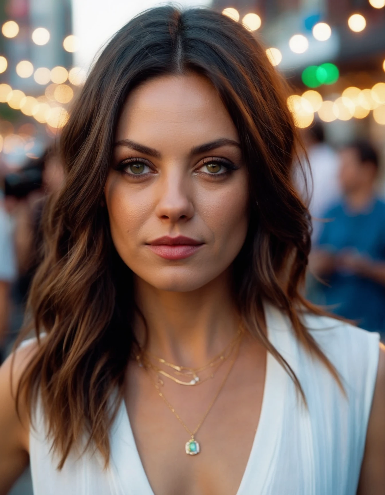cinematic photo Mid-shot portrait of a beautiful ((ohwx woman)) in his 30s with perfect skin, candid street portrait in the style of Martin Schoeller award winning, Sony a7R <lora:kunis_dh128_lora_v2b-9k:1.05> . 35mm photograph, film, bokeh, professional, 4k, highly detailed