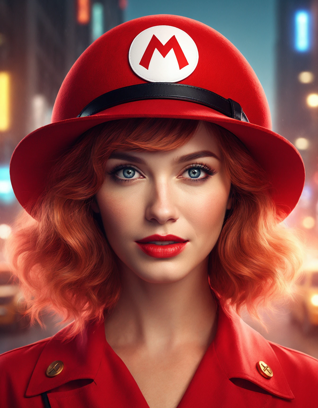 cinematic photo Portrait of (((ohwx woman))) as super Mario, red hat, fantasy, highly detailed, digital painting, artstation, concept art, sharp focus, illustration, art by Tony Sart and artgerm and randy vargas <lora:hendricks_dreambooth_lora_v2b:1> . 35mm photograph, film, bokeh, professional, 4k, highly detailed