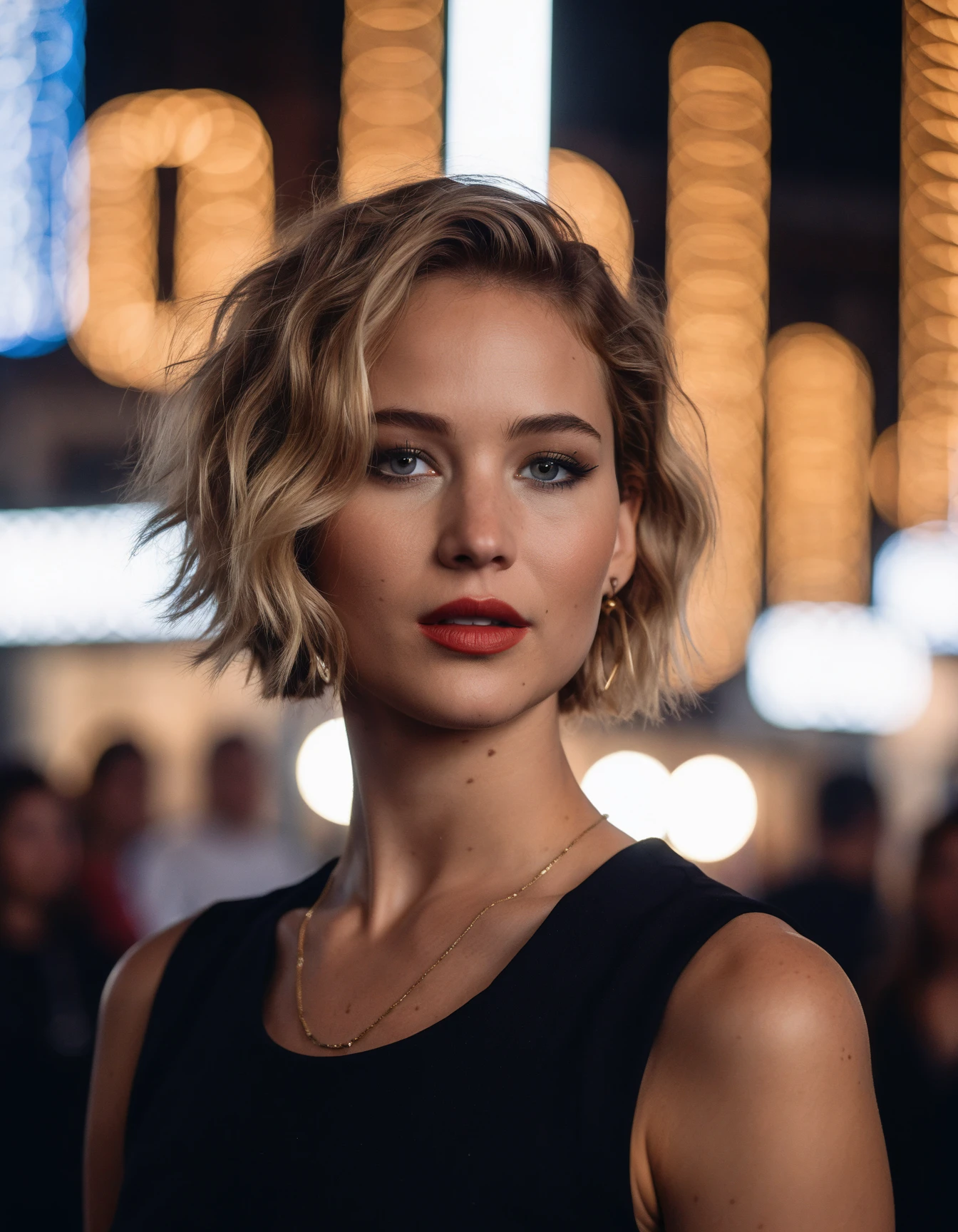 cinematic photo an exquisite portrait photograph, 85mm medium format photo of ((ohwx woman)) with a classic haircut <lora:lawrence_dh128_v1-step00012000:1.1> . 35mm photograph, film, bokeh, professional, 4k, highly detailed