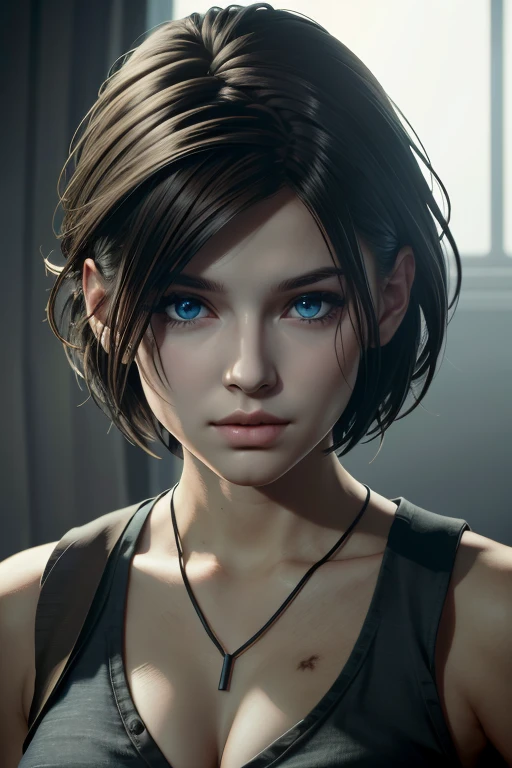 ((ultra detailed, masterpiece, absurdres))
 <lora:RE3Jill:0.8>
RE3Jill, 1girl, solo, brown hair, blue eyes, short hair, portrait